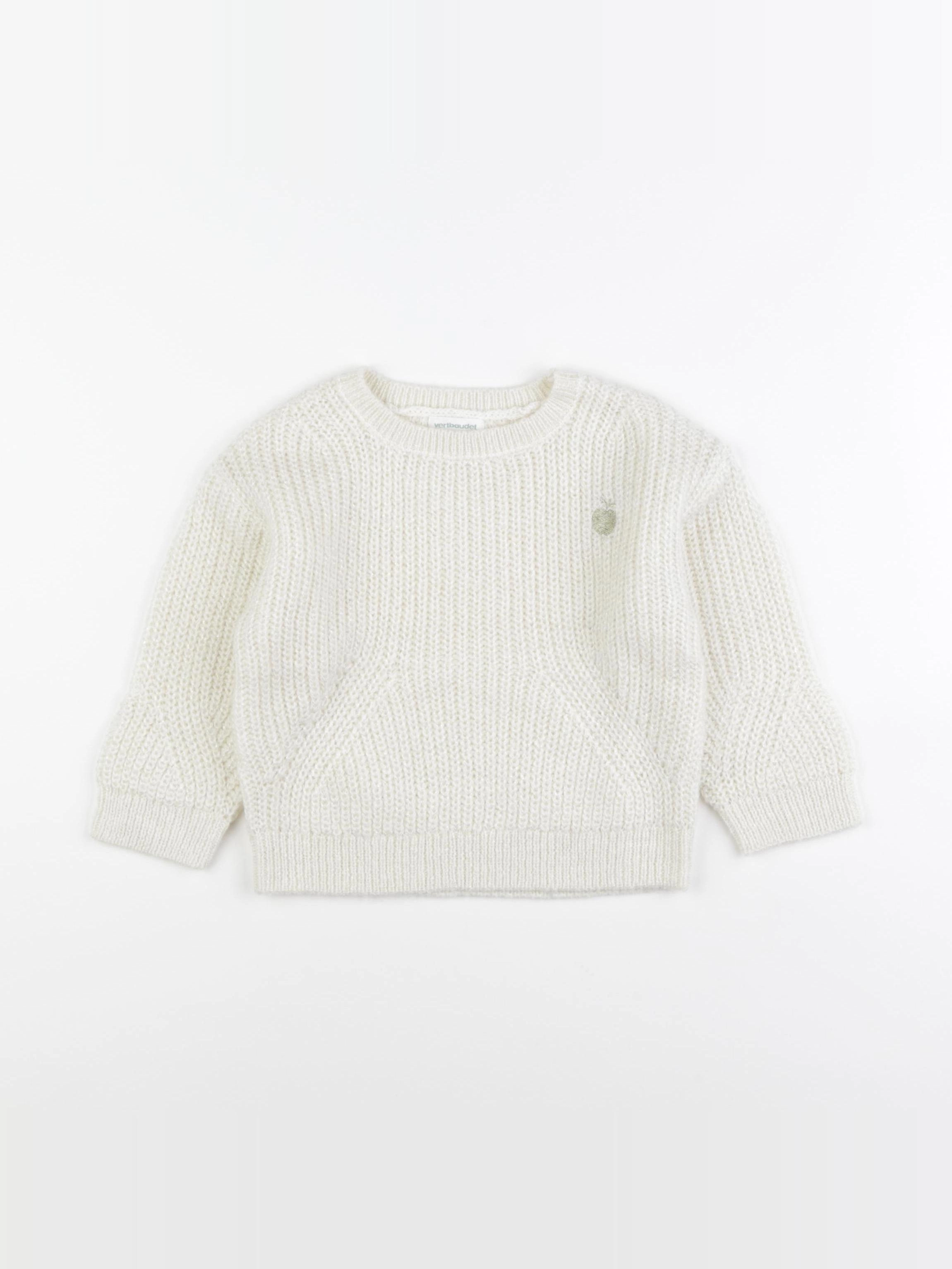 Vertbaudet - pull blanc - 3 ans