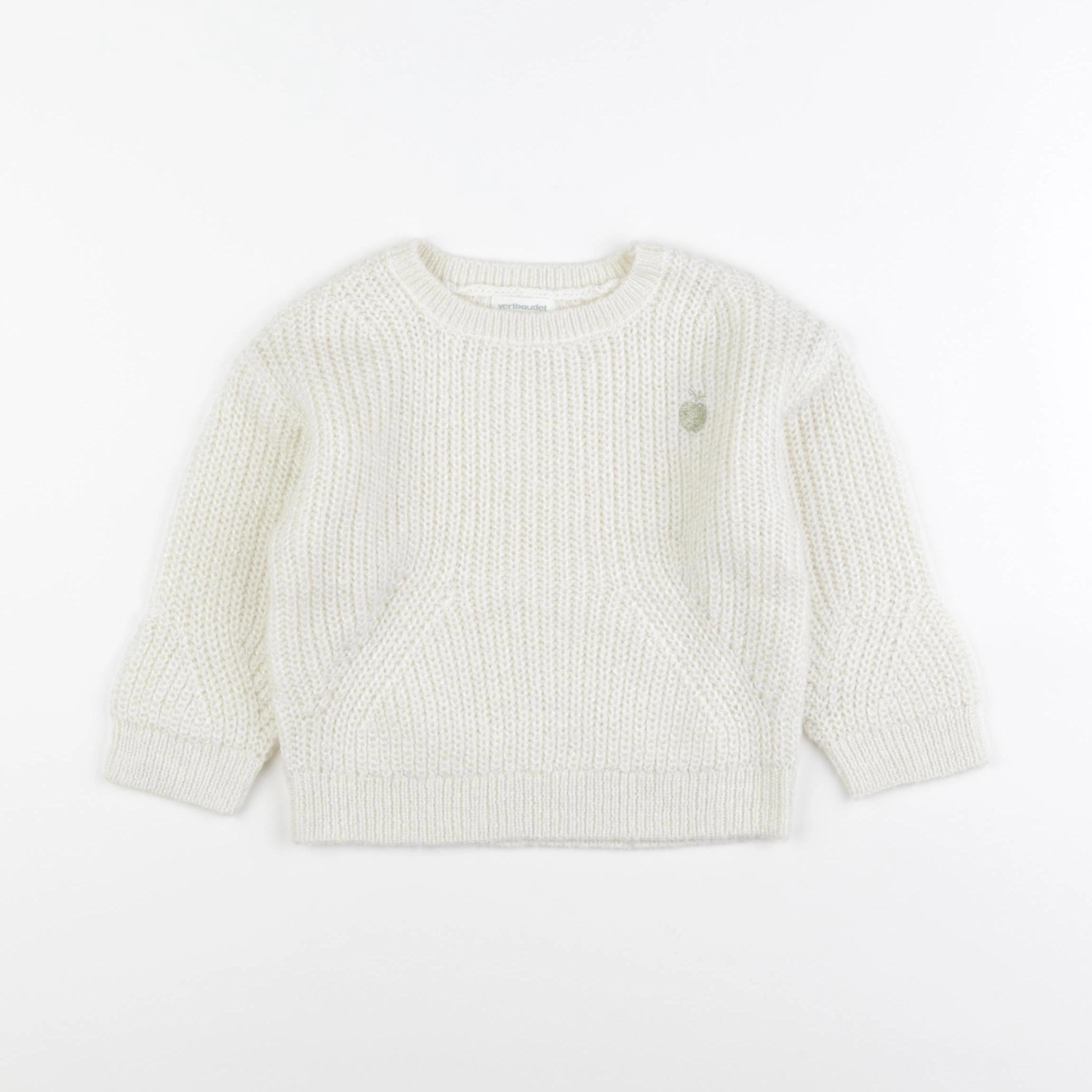 Vertbaudet - pull blanc - 3 ans