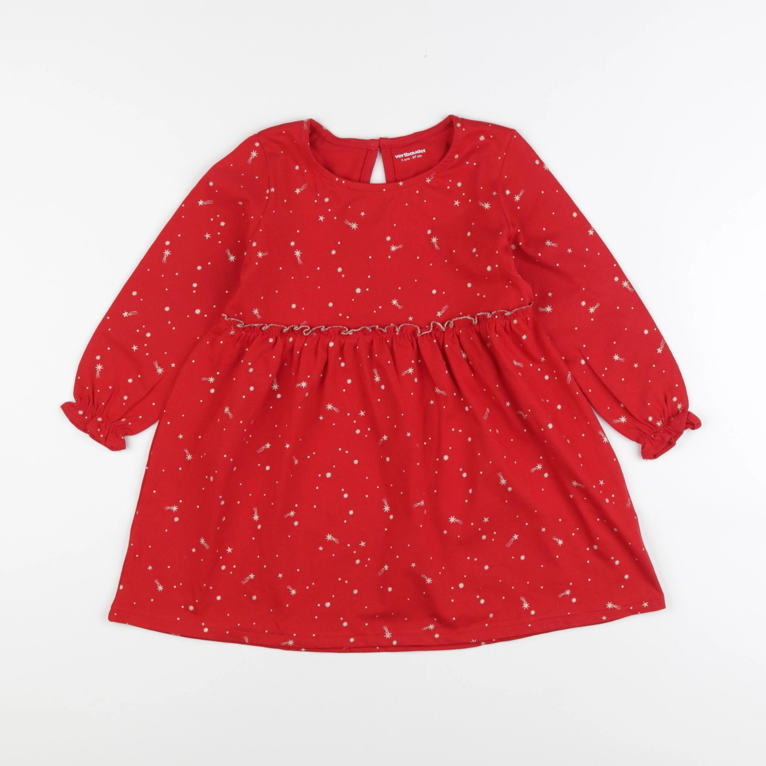 Vertbaudet - robe rouge - 3 ans