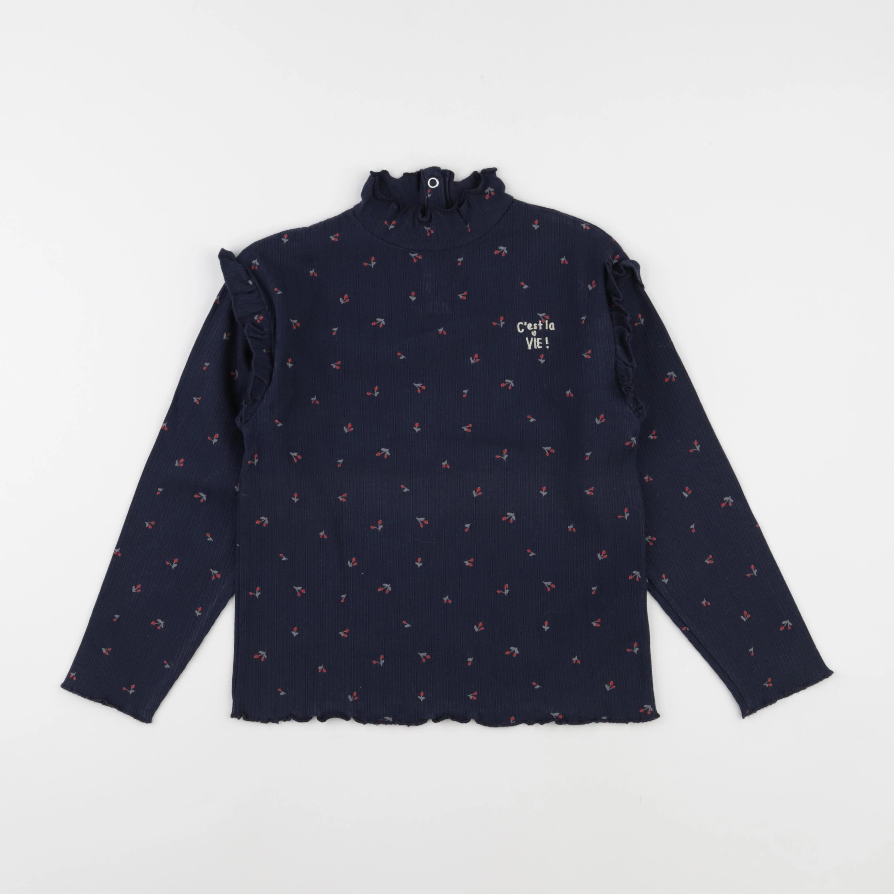 Vertbaudet - sous-pull bleu - 8 ans