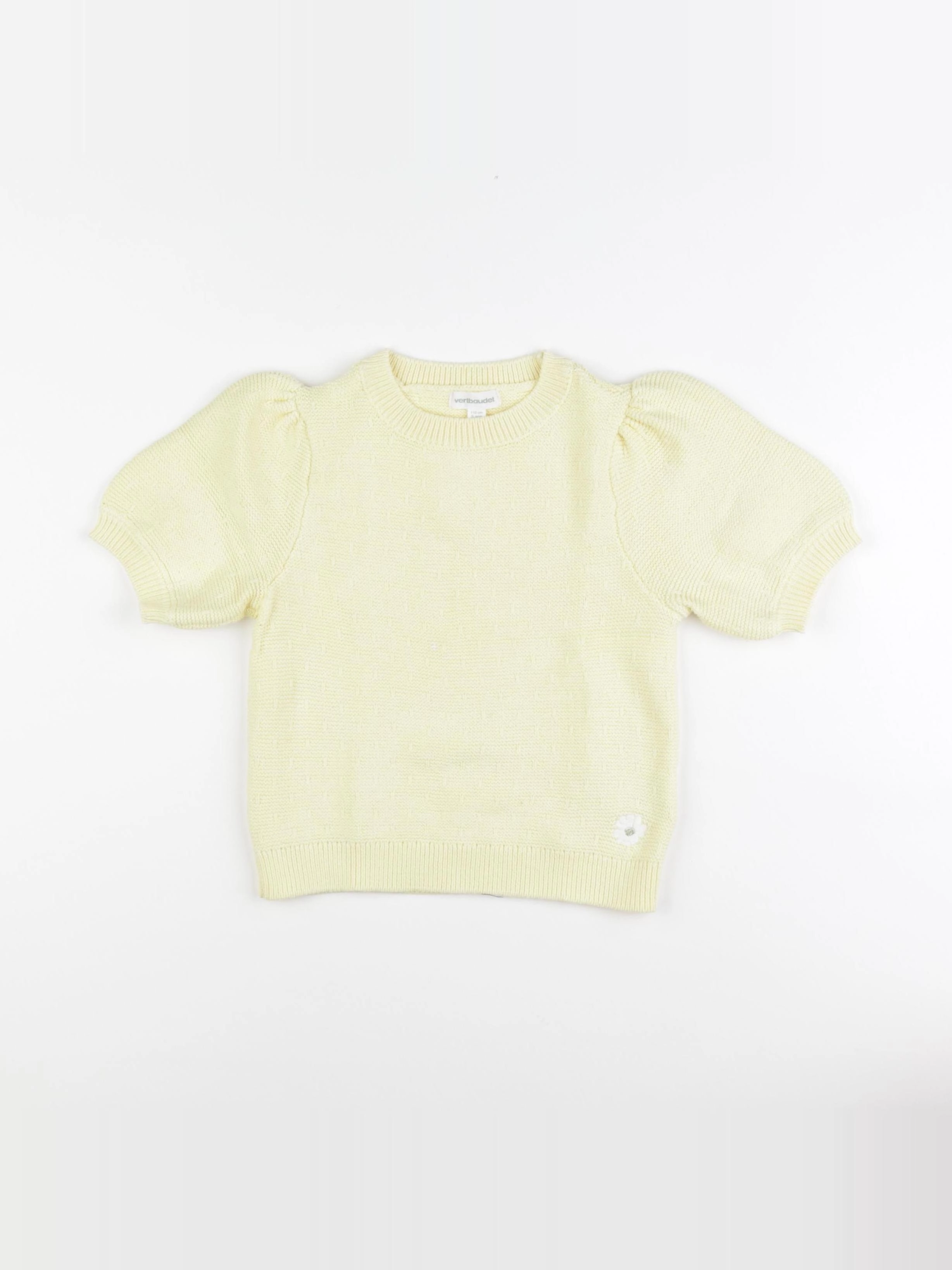 Vertbaudet - pull jaune - 5 ans