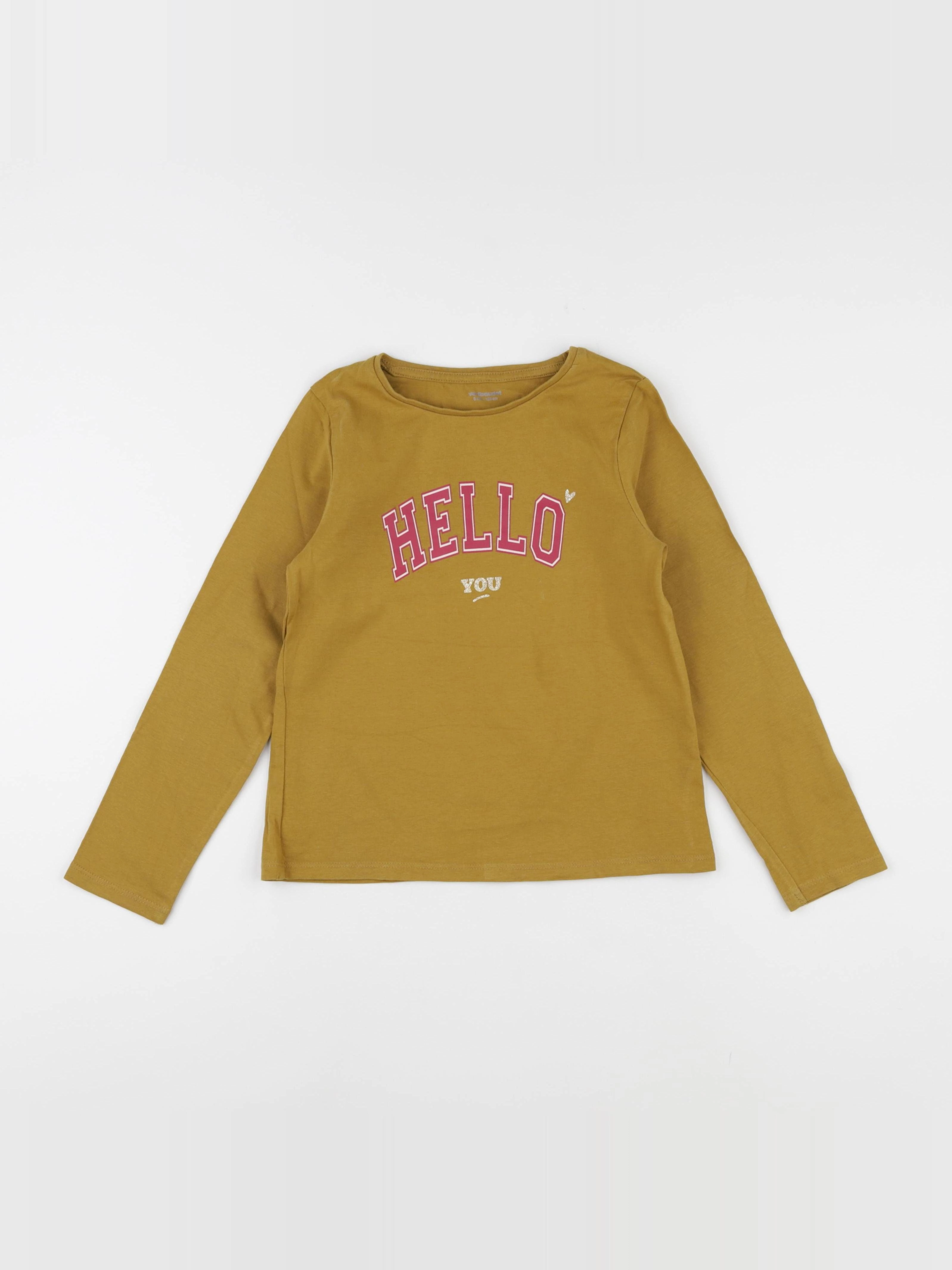 Vertbaudet - tee-shirt jaune - 8 ans
