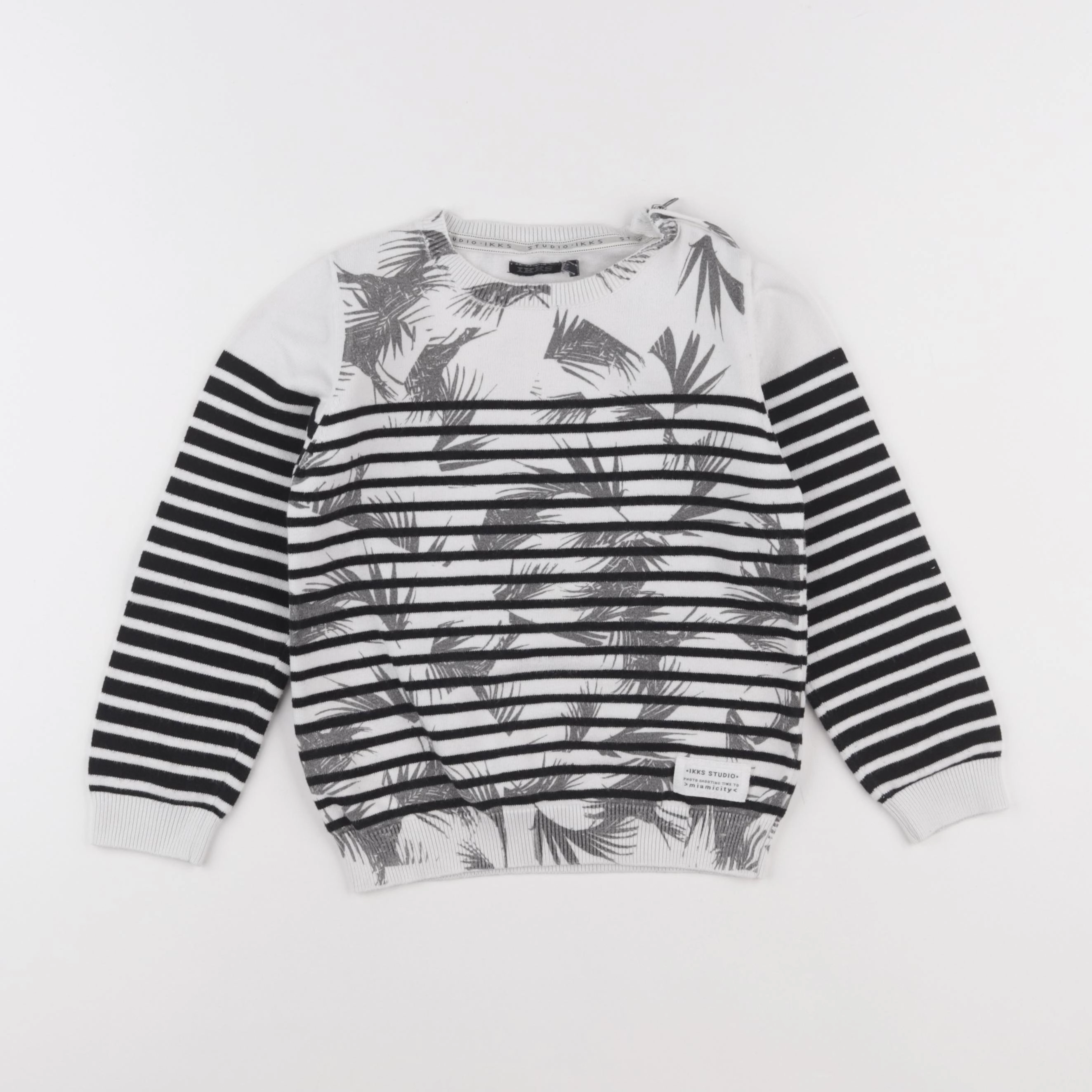 IKKS - pull blanc, noir - 6 ans