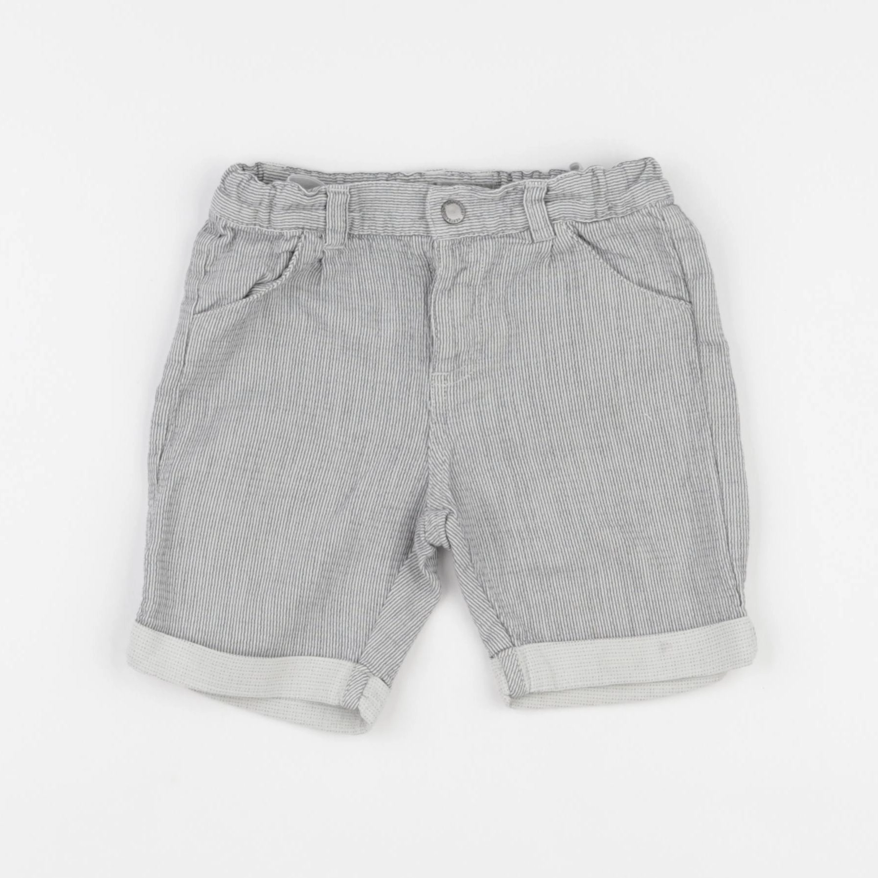 Vertbaudet - short blanc, bleu - 3 ans