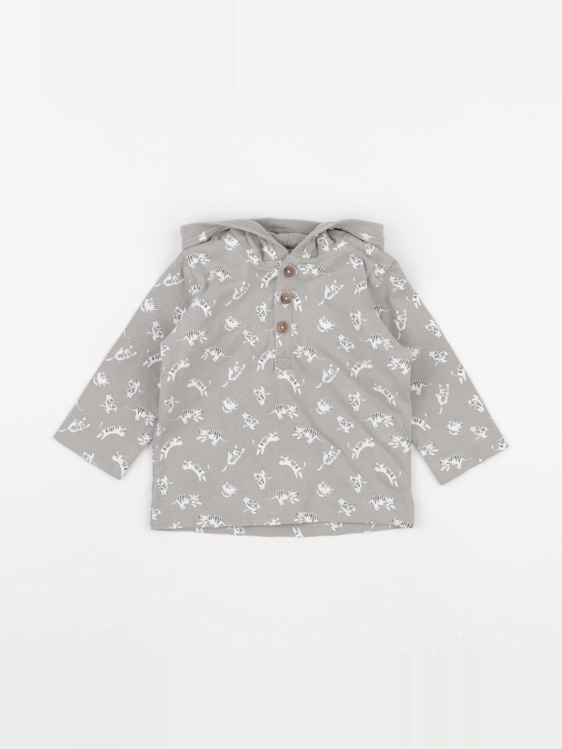 Vertbaudet - tee-shirt gris - 6 mois