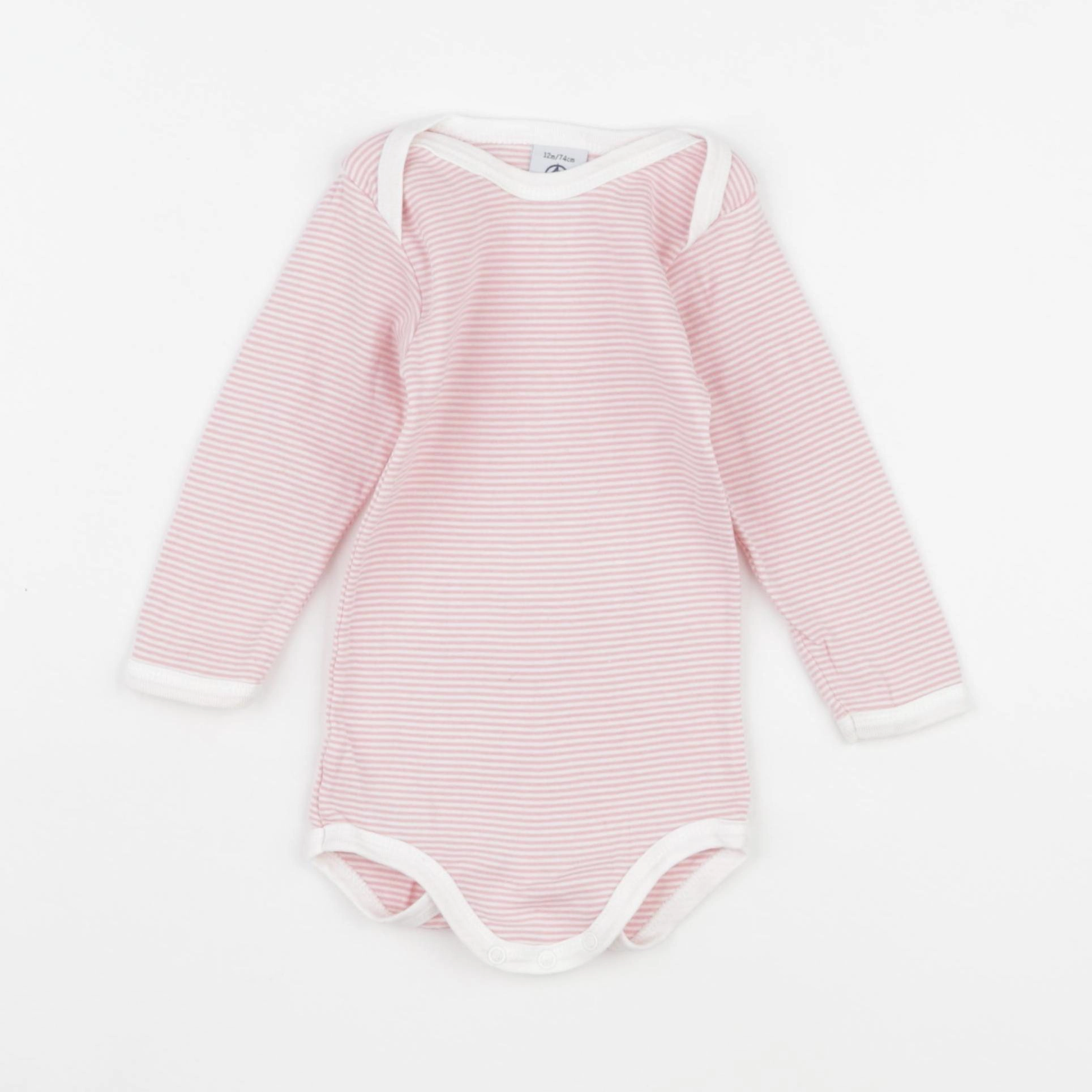 Petit Bateau - body rose - 12 mois