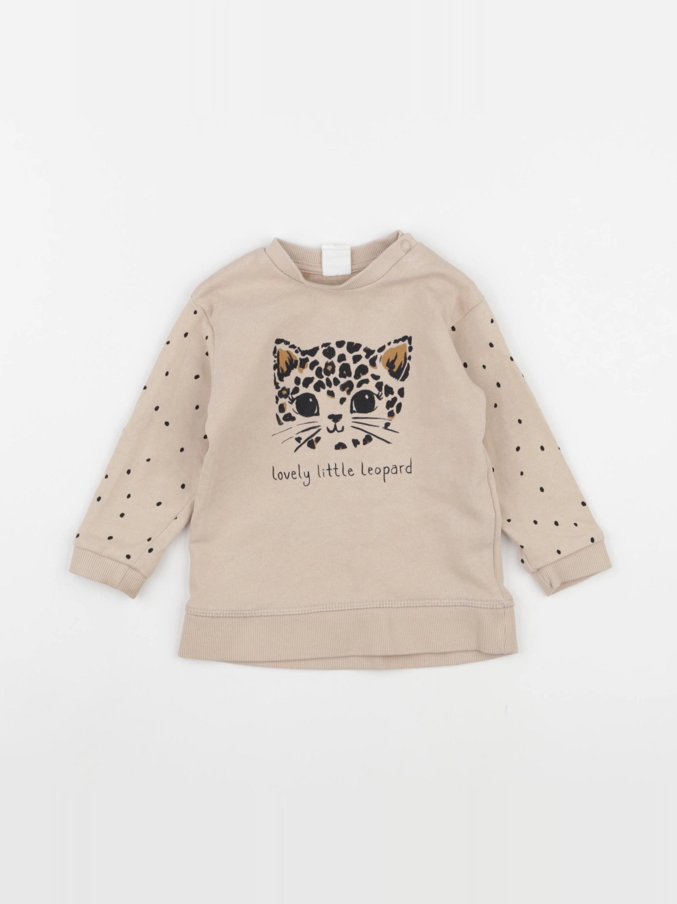 H&M - sweat beige - 9/12 mois