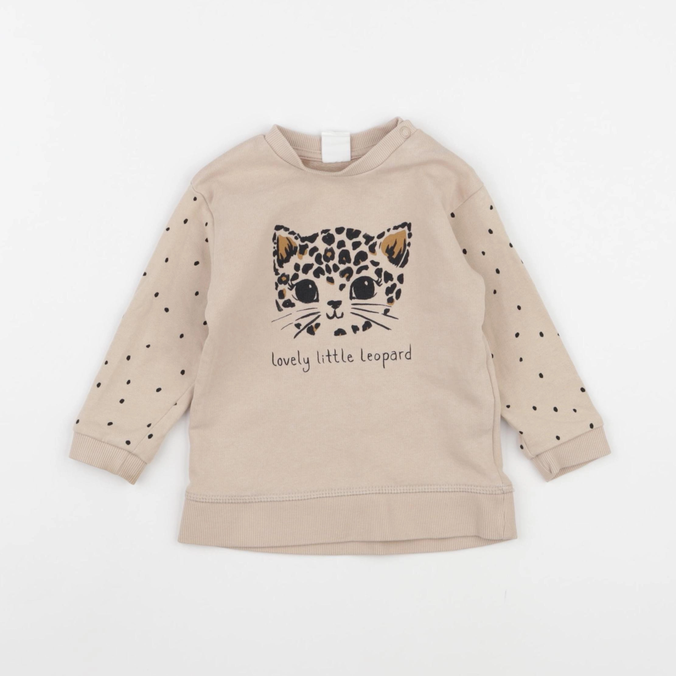 H&M - sweat beige - 9/12 mois