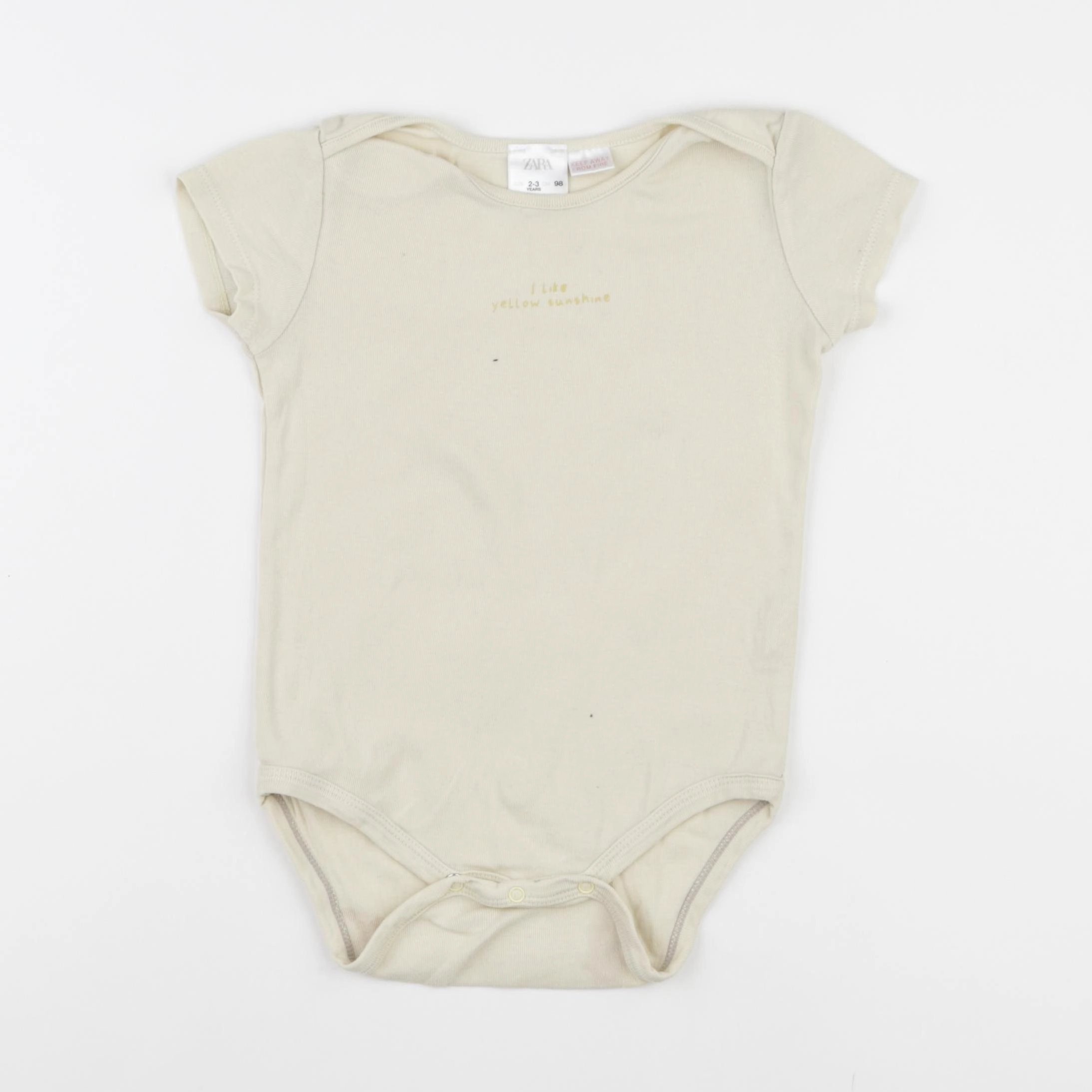 Zara - body jaune - 2/3 ans