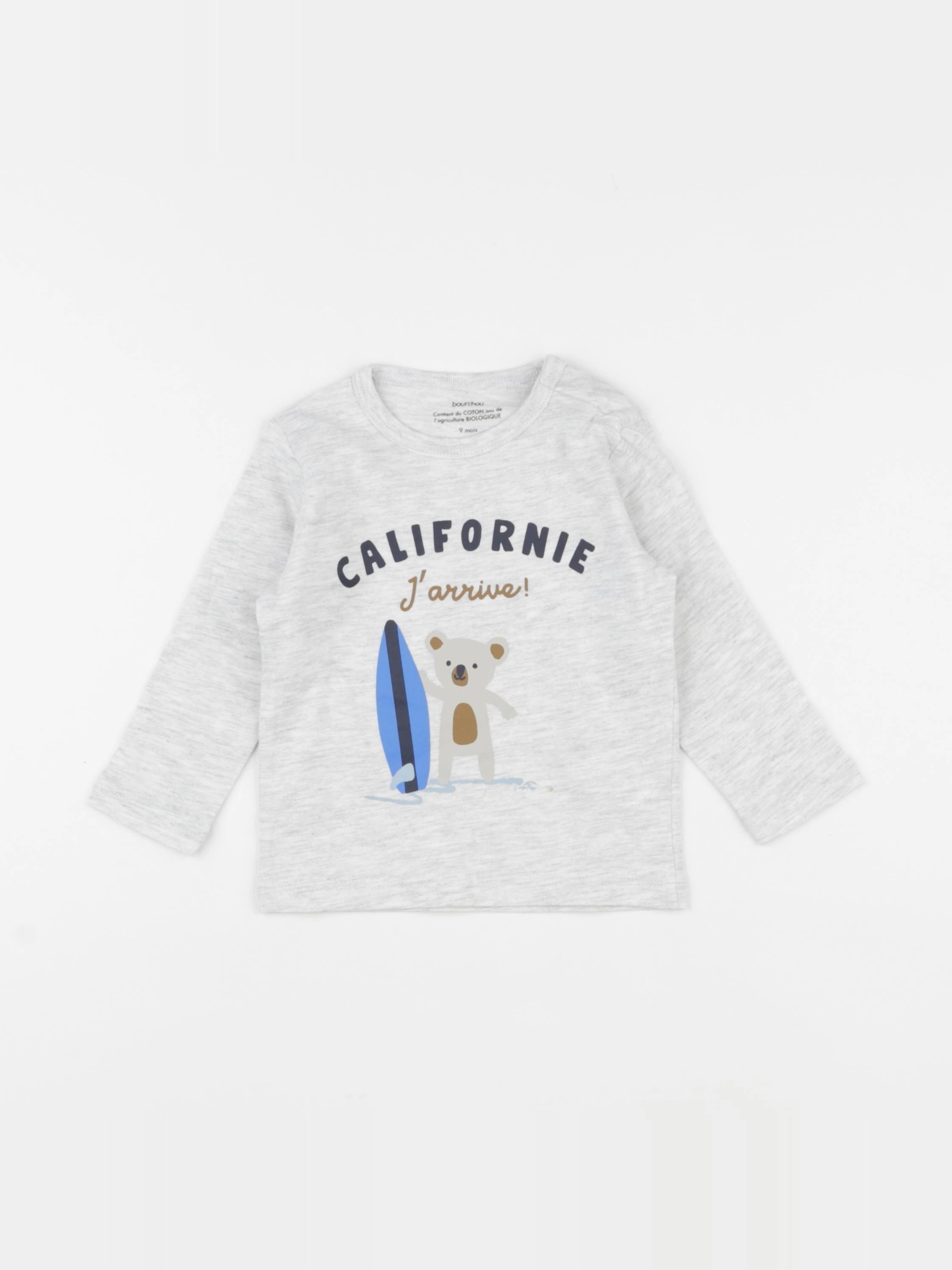 Boutchou - tee-shirt gris - 9 mois