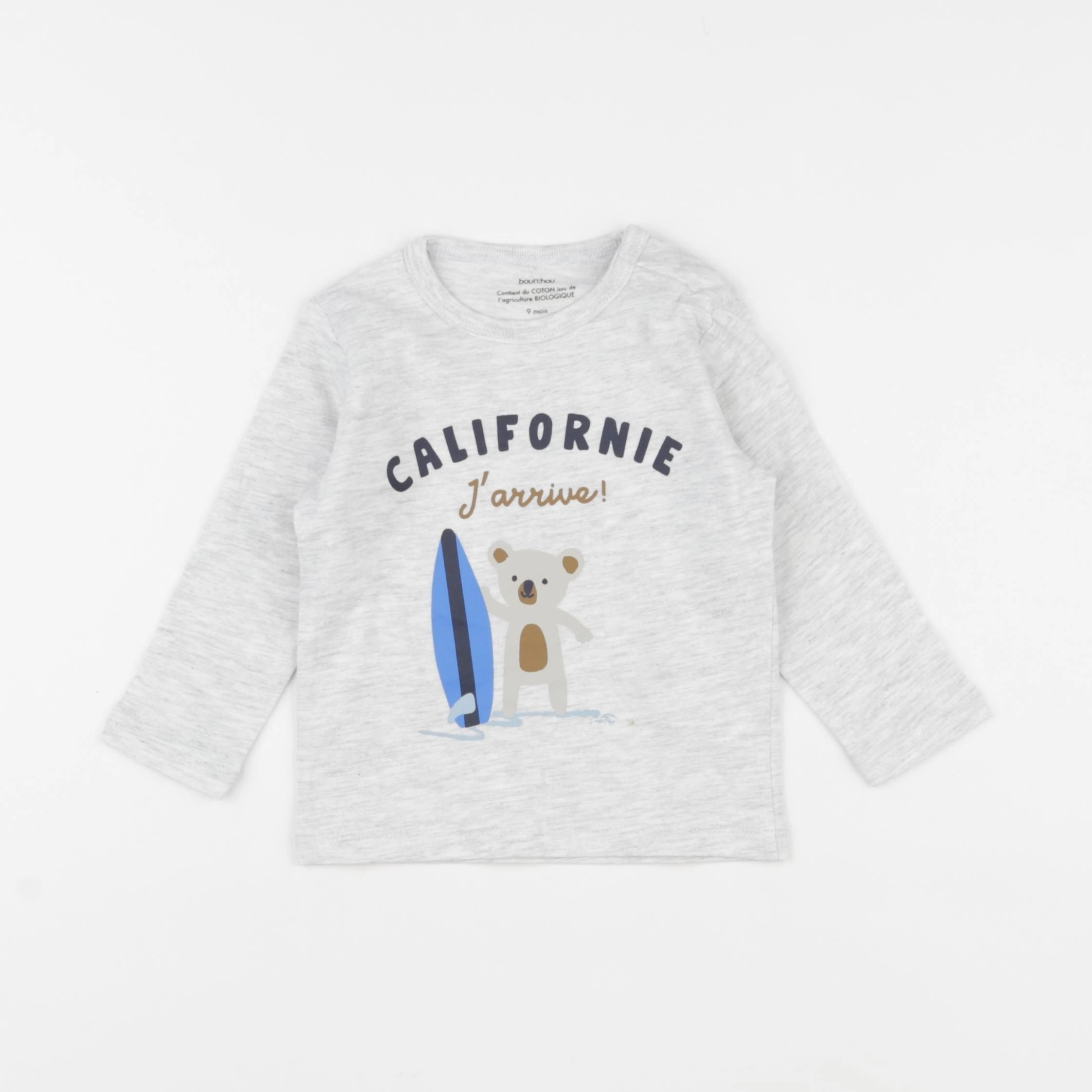 Boutchou - tee-shirt gris - 9 mois