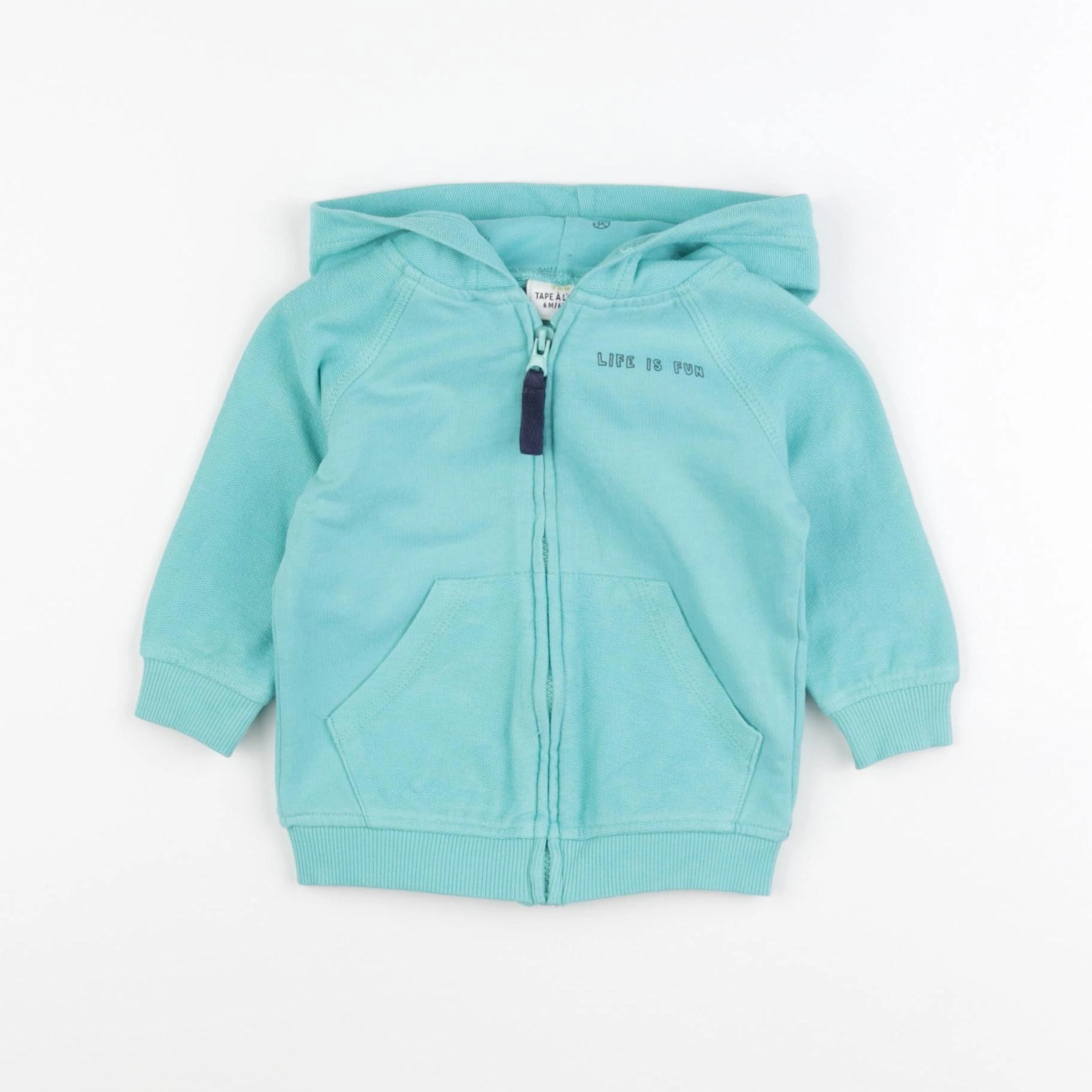Tape à l'oeil - sweat bleu - 6 mois