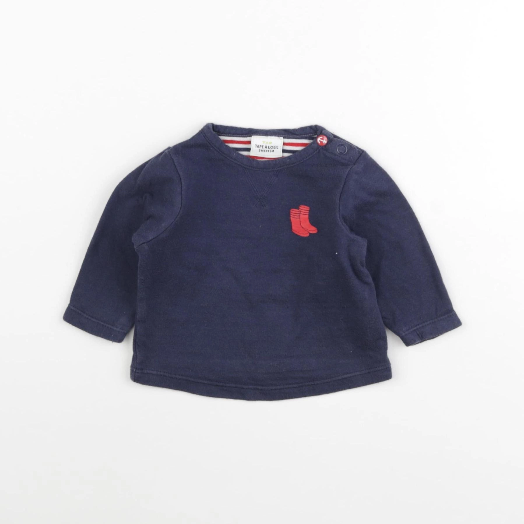 Tape à l'oeil - tee-shirt bleu - 3 mois