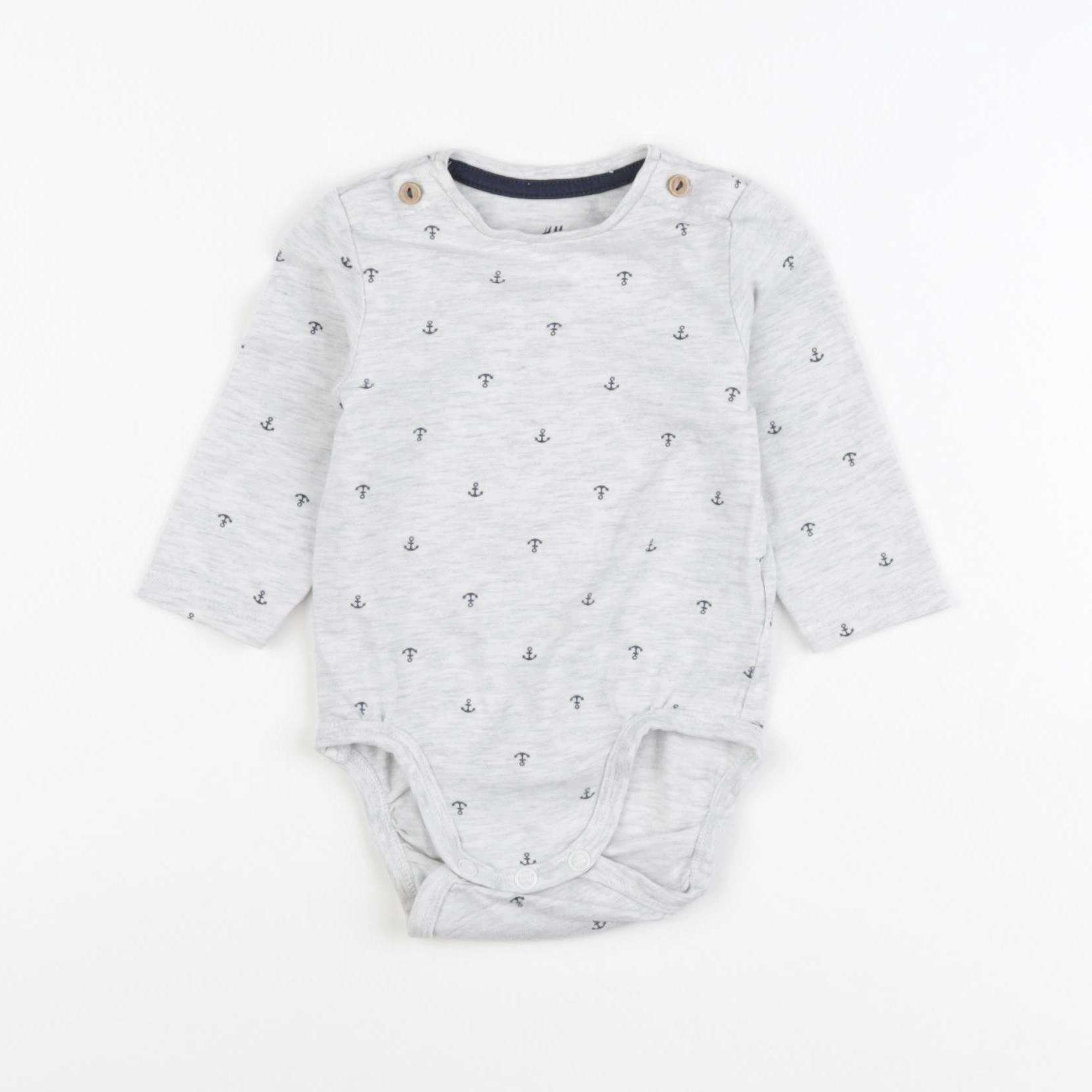 H&M - body gris - 1 mois