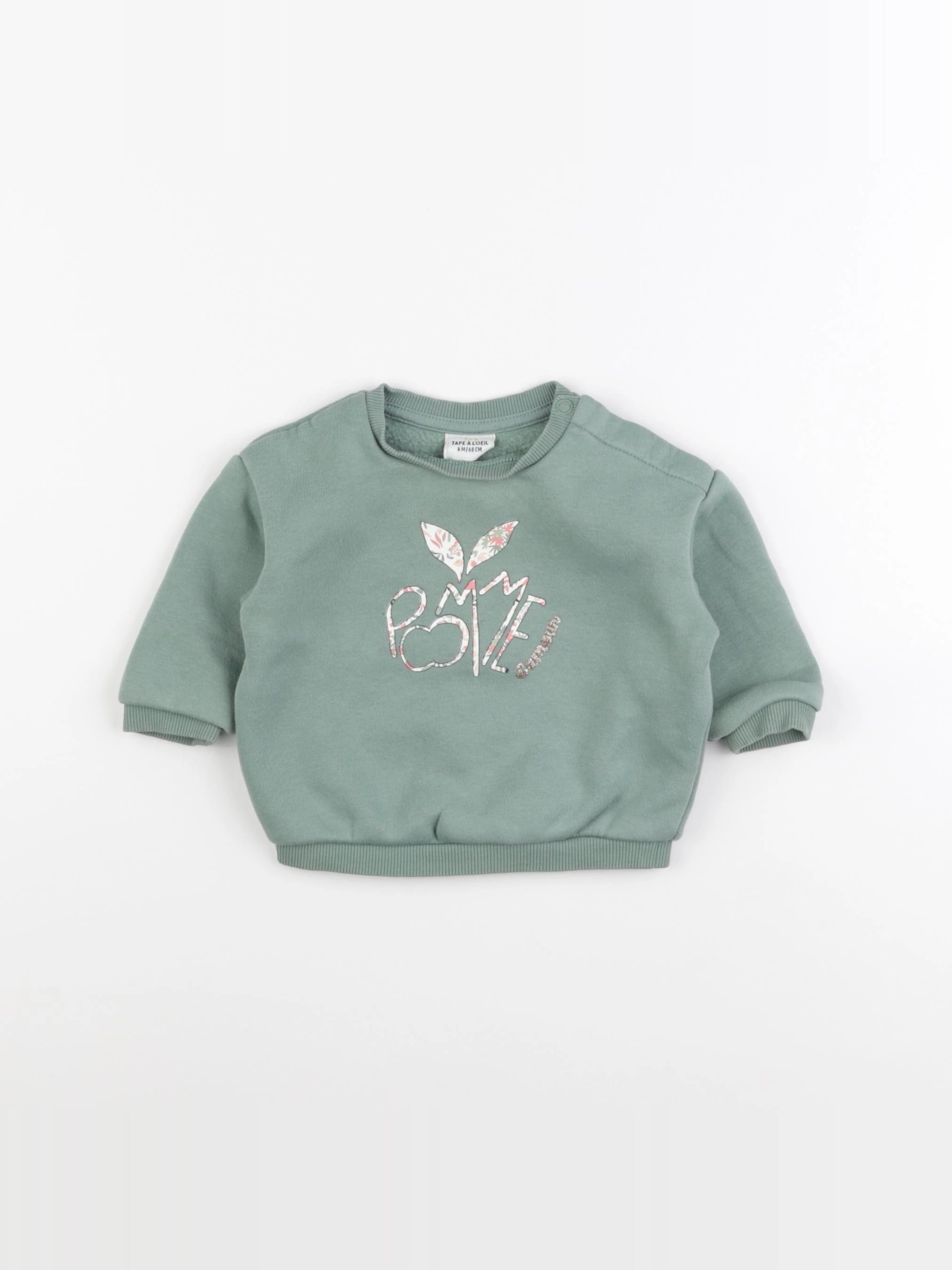 Tape à l'oeil - sweat vert - 6 mois