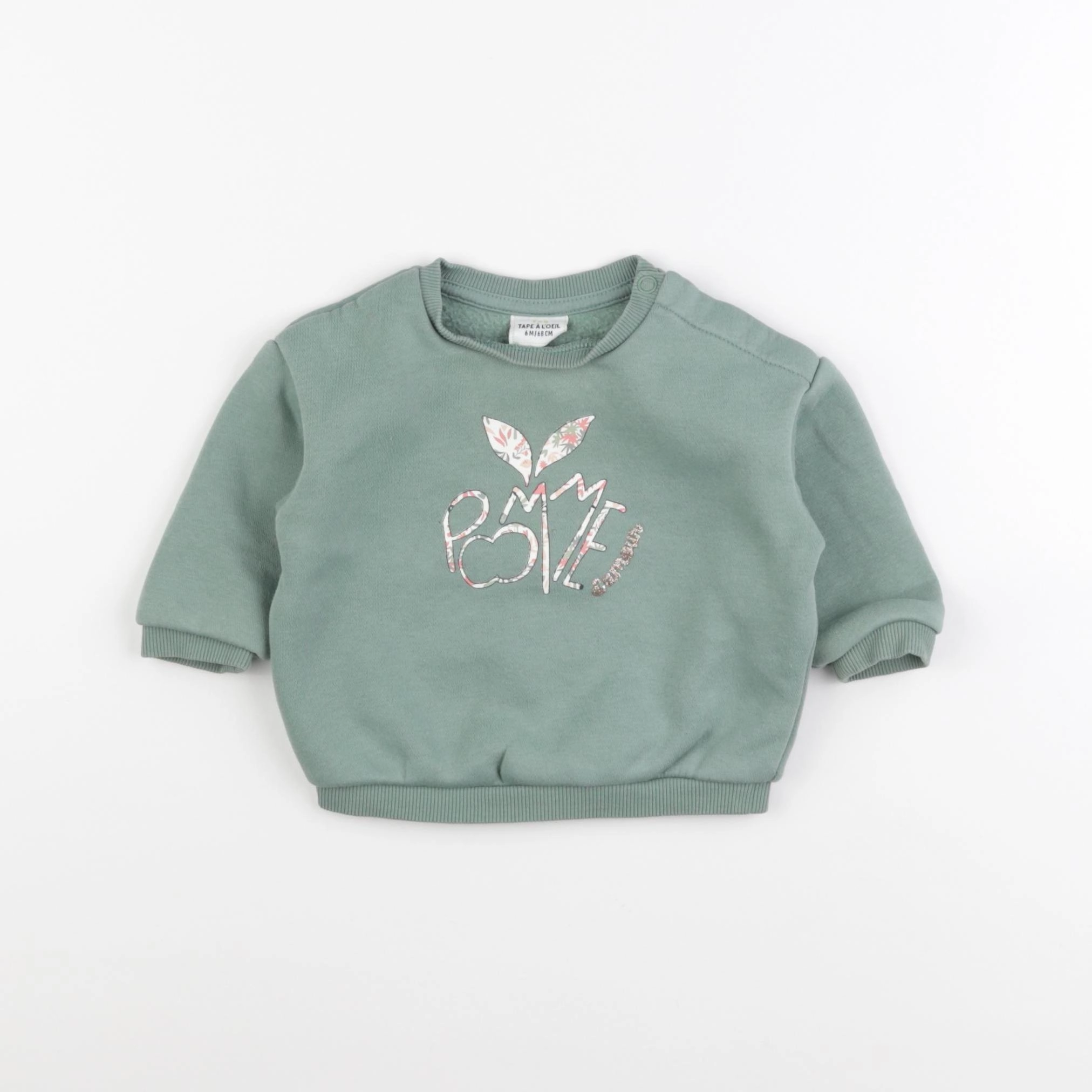 Tape à l'oeil - sweat vert - 6 mois