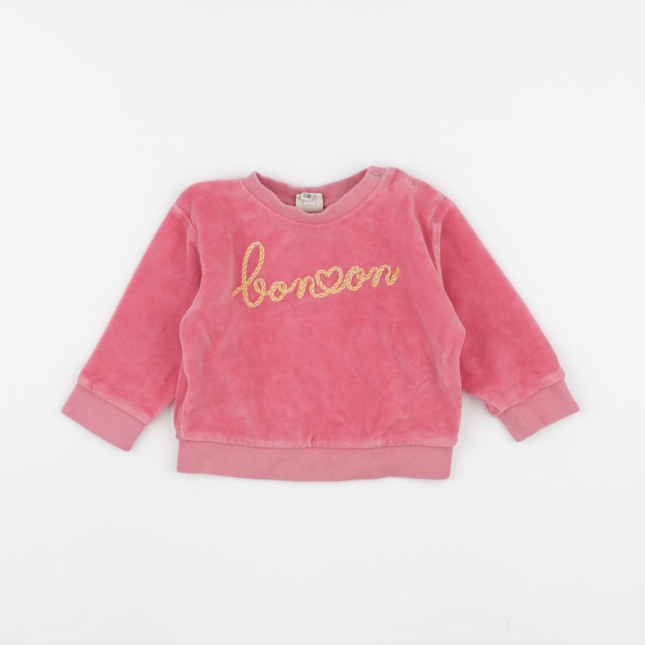 Bonton - sweat rose - 12 mois