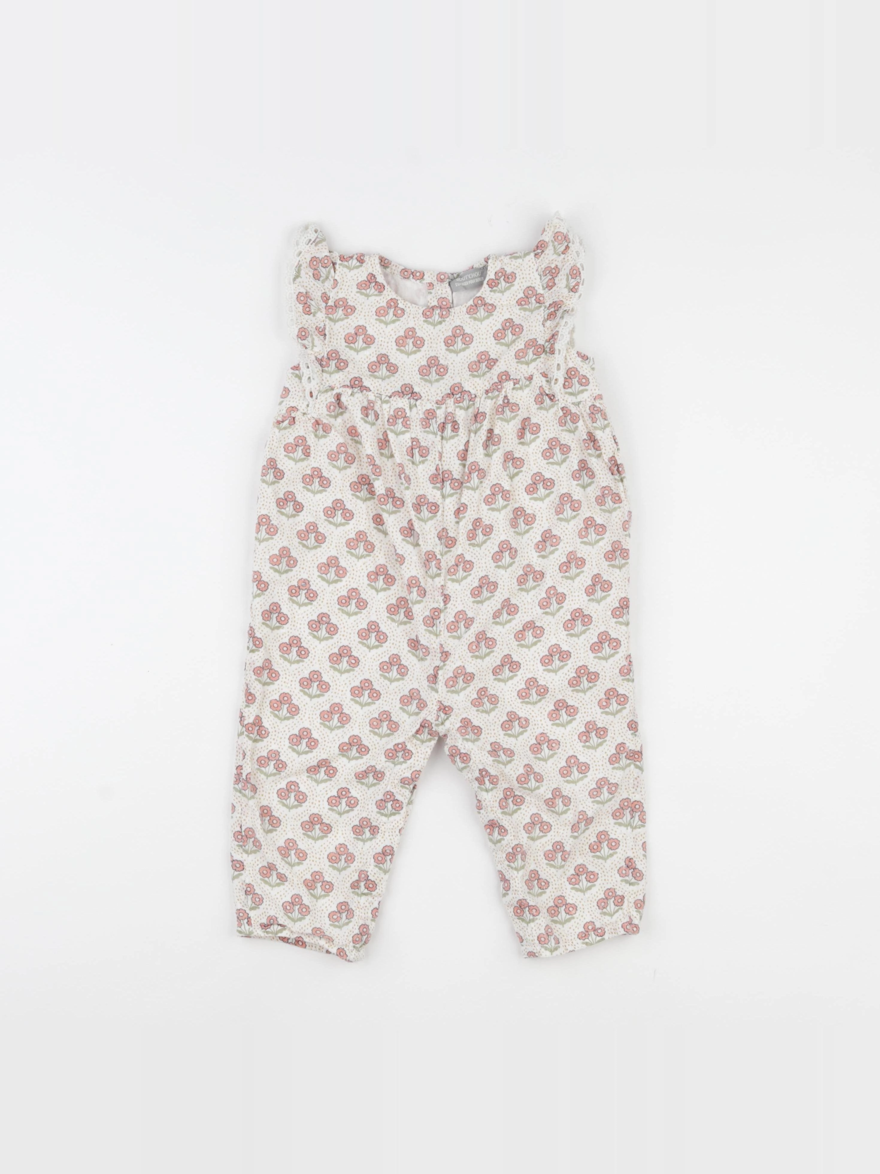 Boutchou - combinaison beige, rose - 12 mois