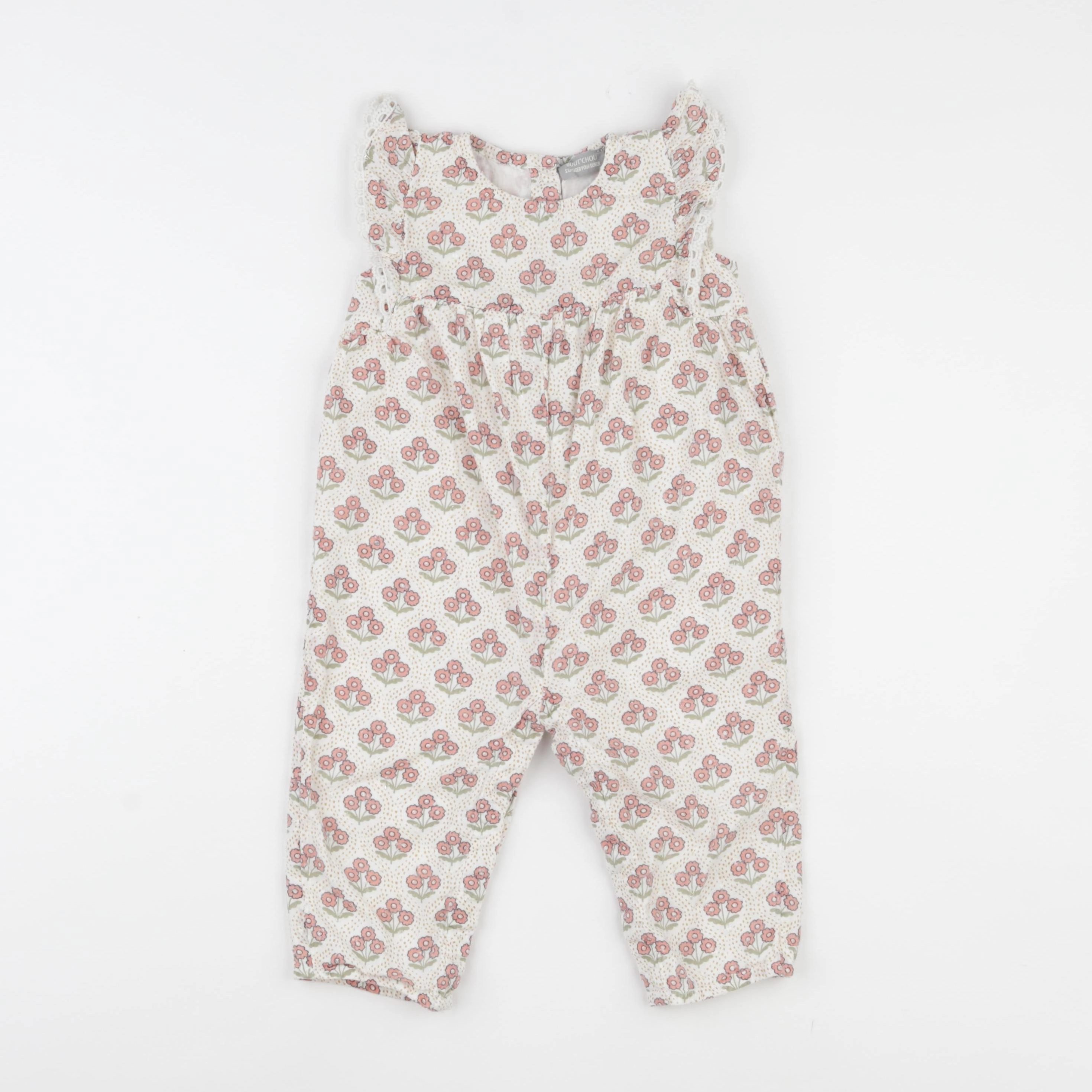 Boutchou - combinaison beige, rose - 12 mois