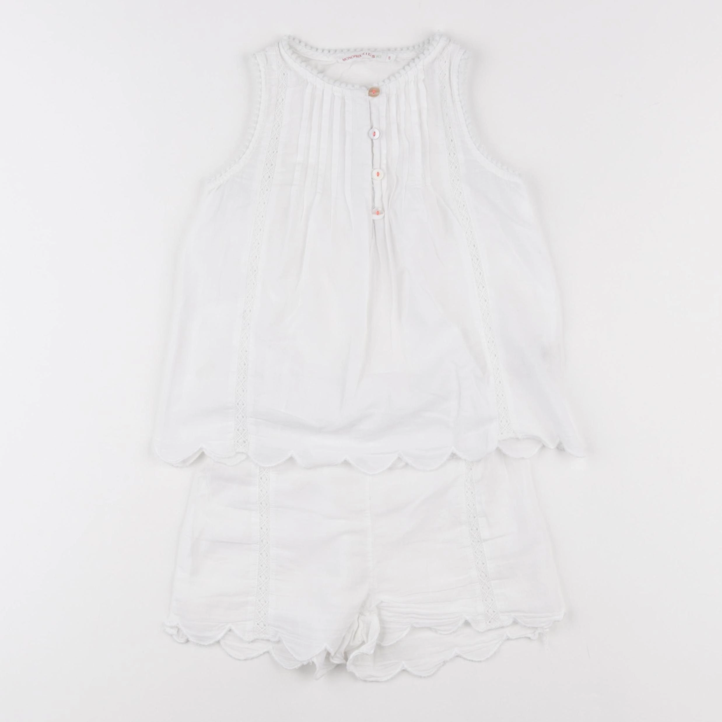Monoprix - ensemble blanc - 5 ans