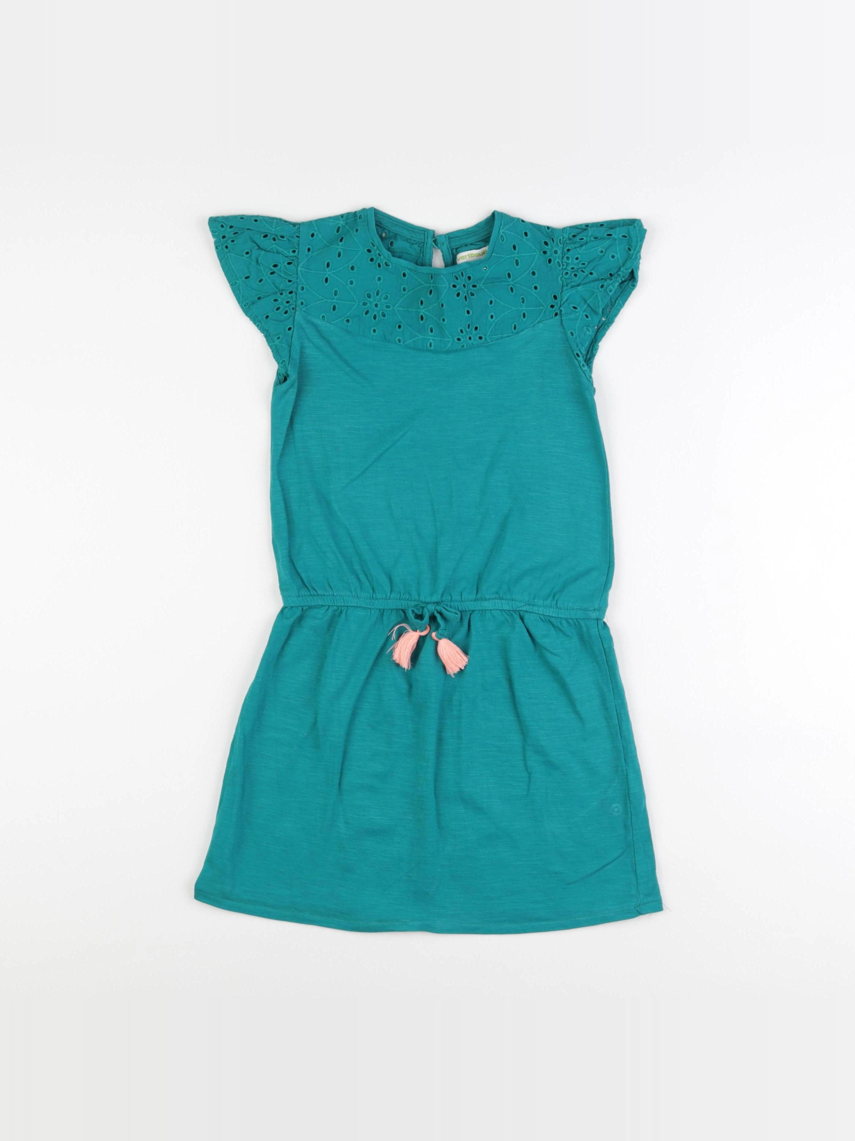 Vertbaudet - robe vert - 6 ans
