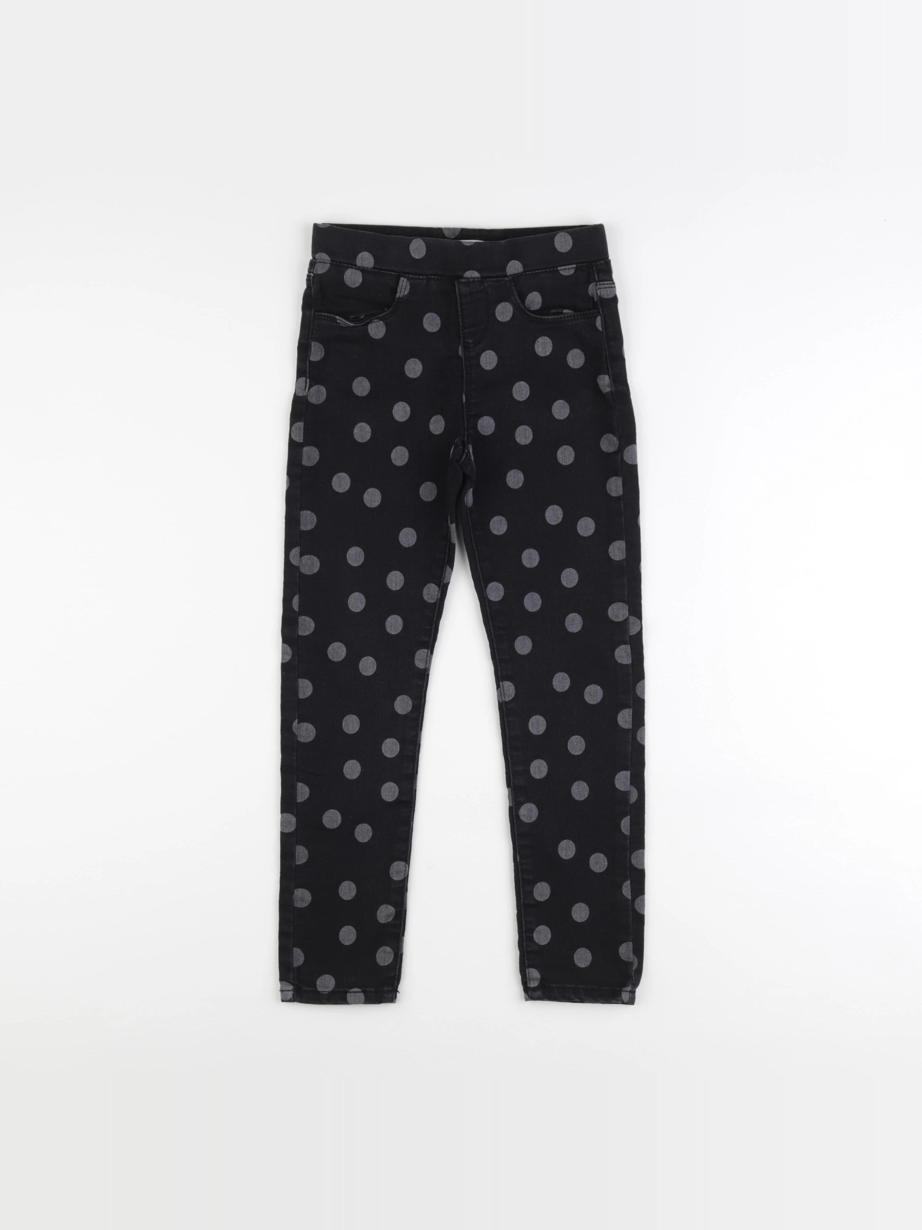 Vertbaudet - jegging gris, noir - 7 ans