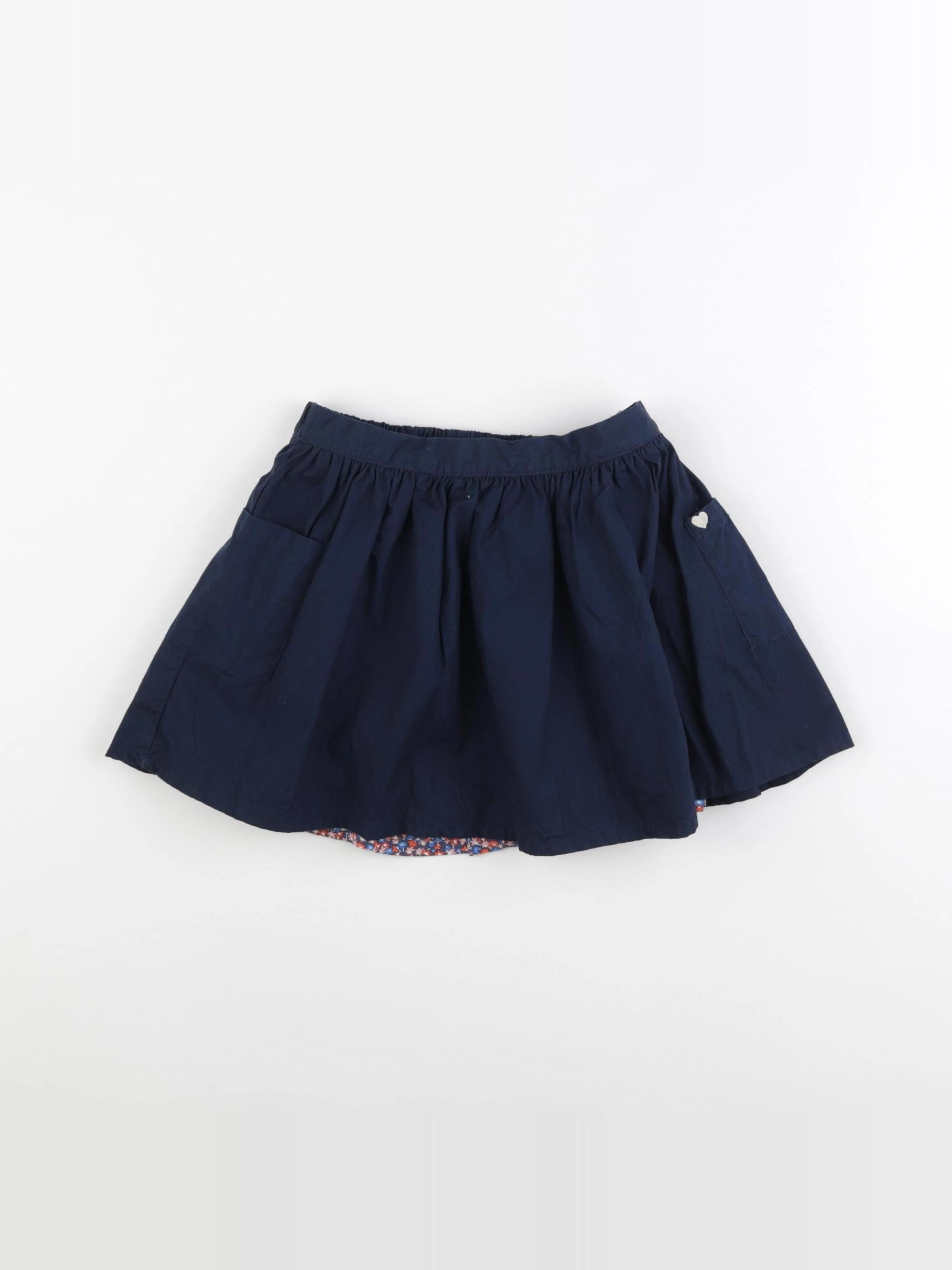 Vertbaudet - jupe réversible bleu, orange - 6 ans
