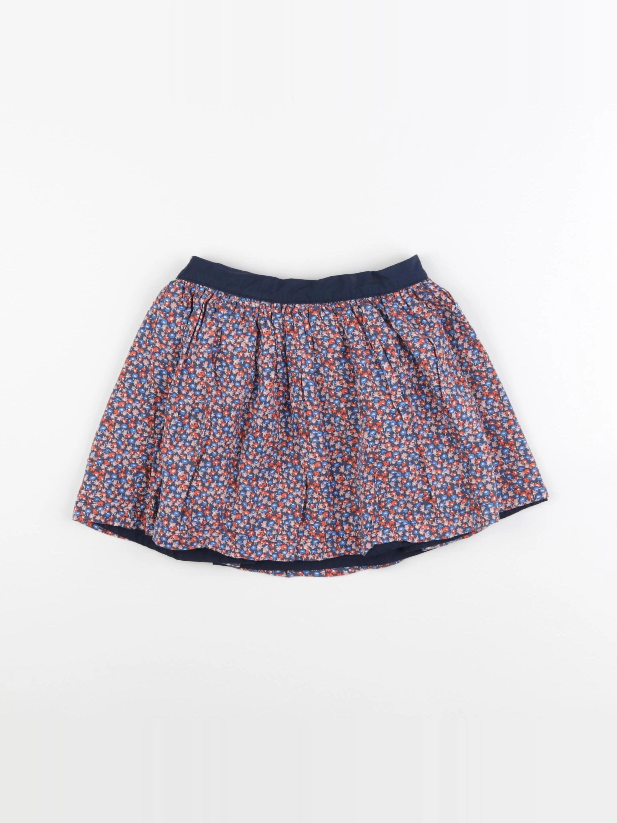 Vertbaudet - jupe réversible bleu, orange - 6 ans