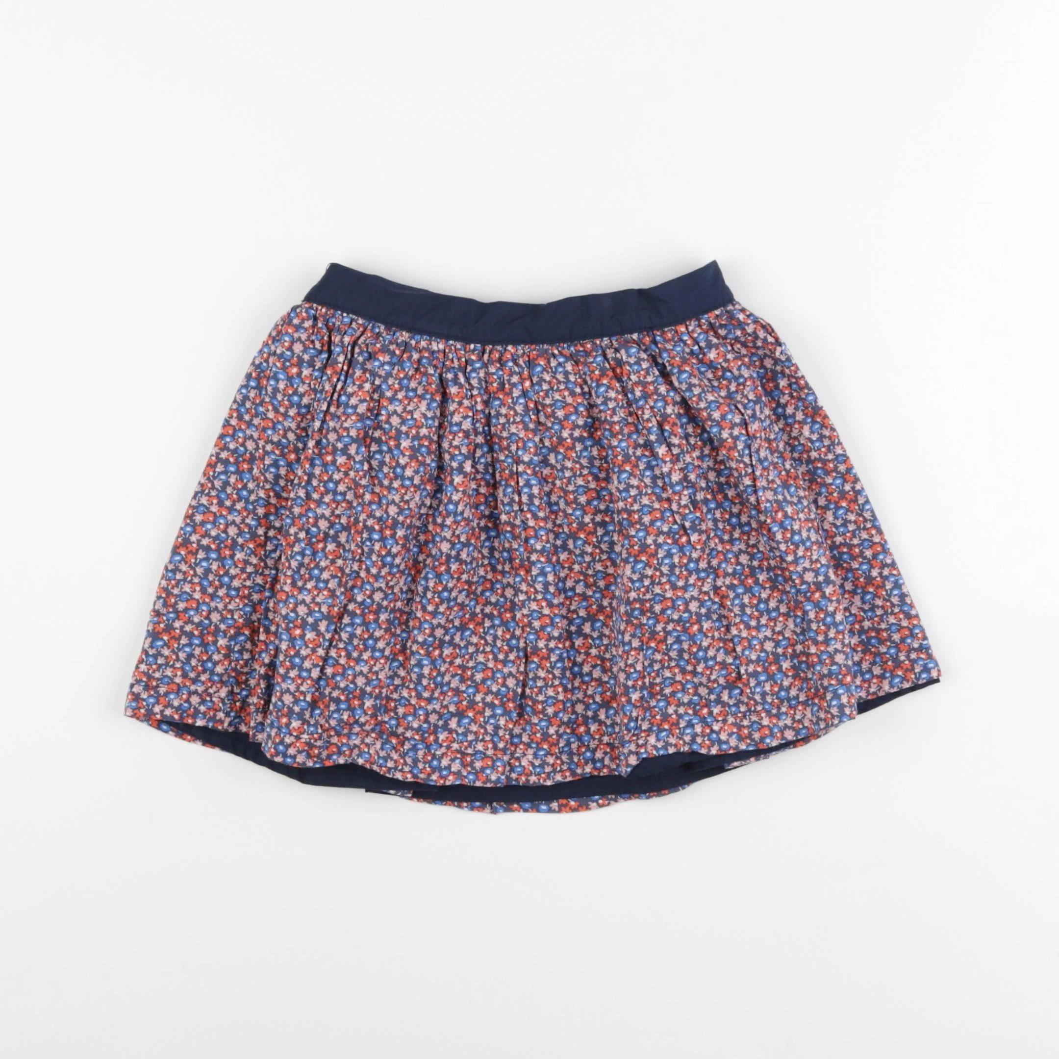 Vertbaudet - jupe réversible bleu, orange - 6 ans