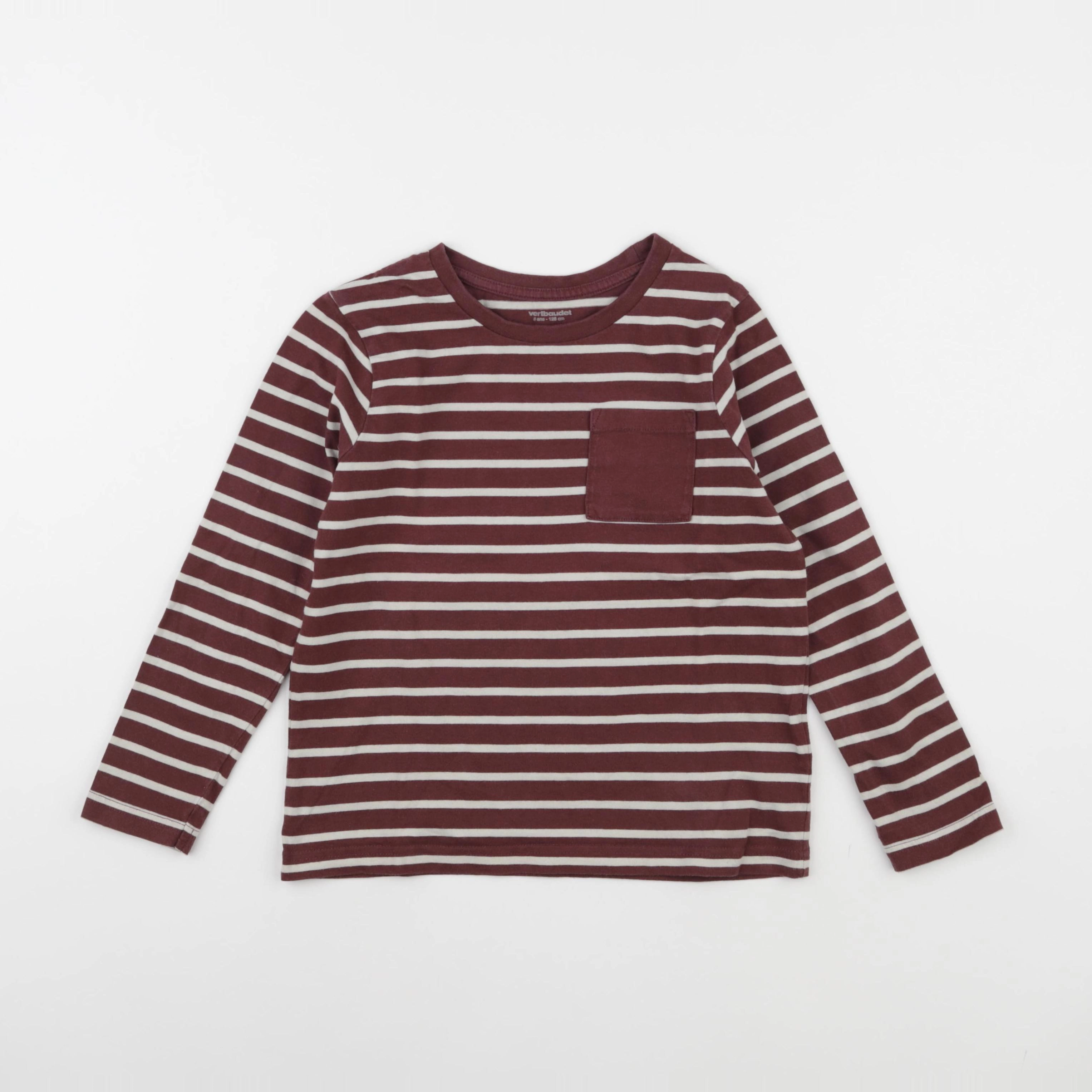 Vertbaudet - tee-shirt marron - 8 ans
