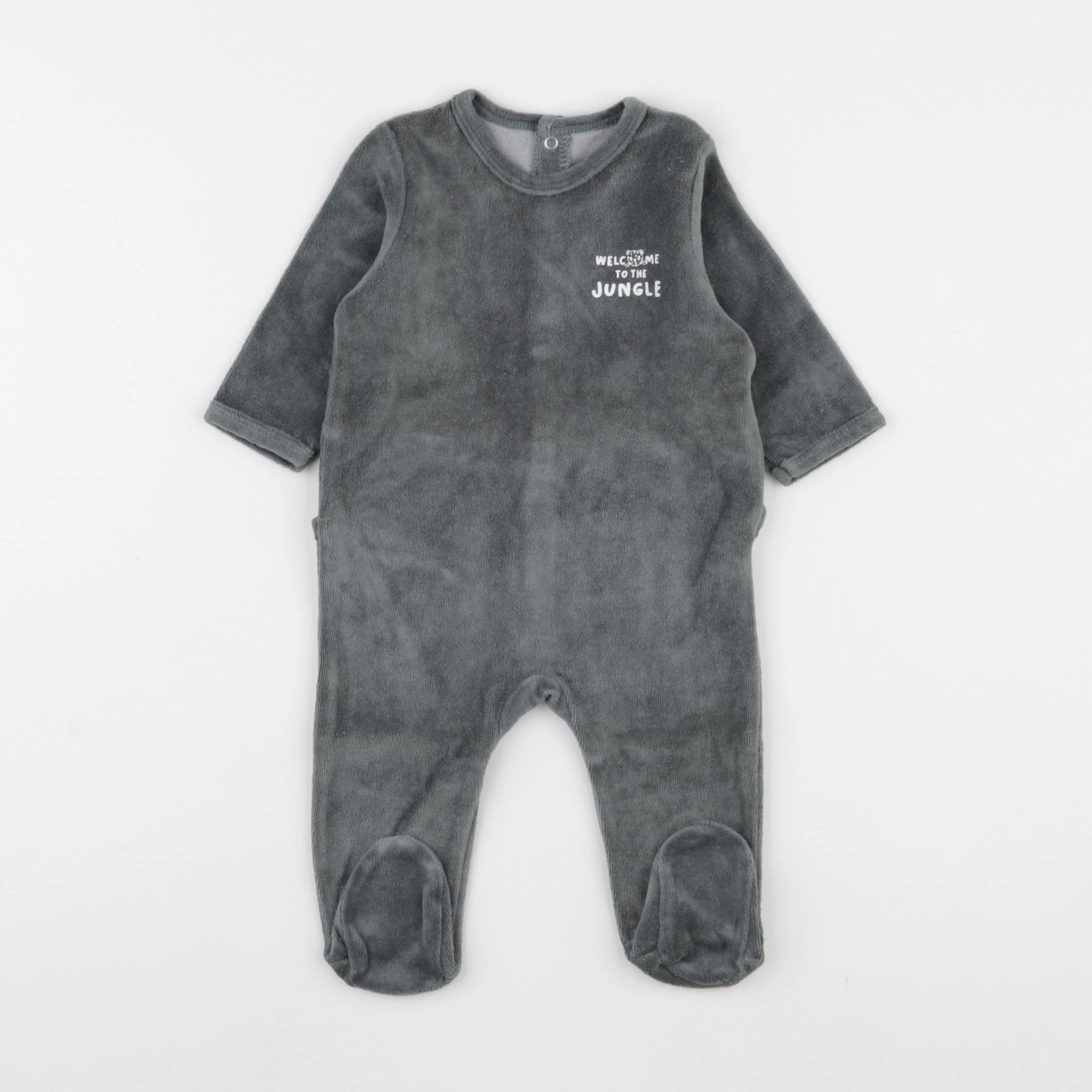 Vertbaudet - pyjama velours vert - 6 mois