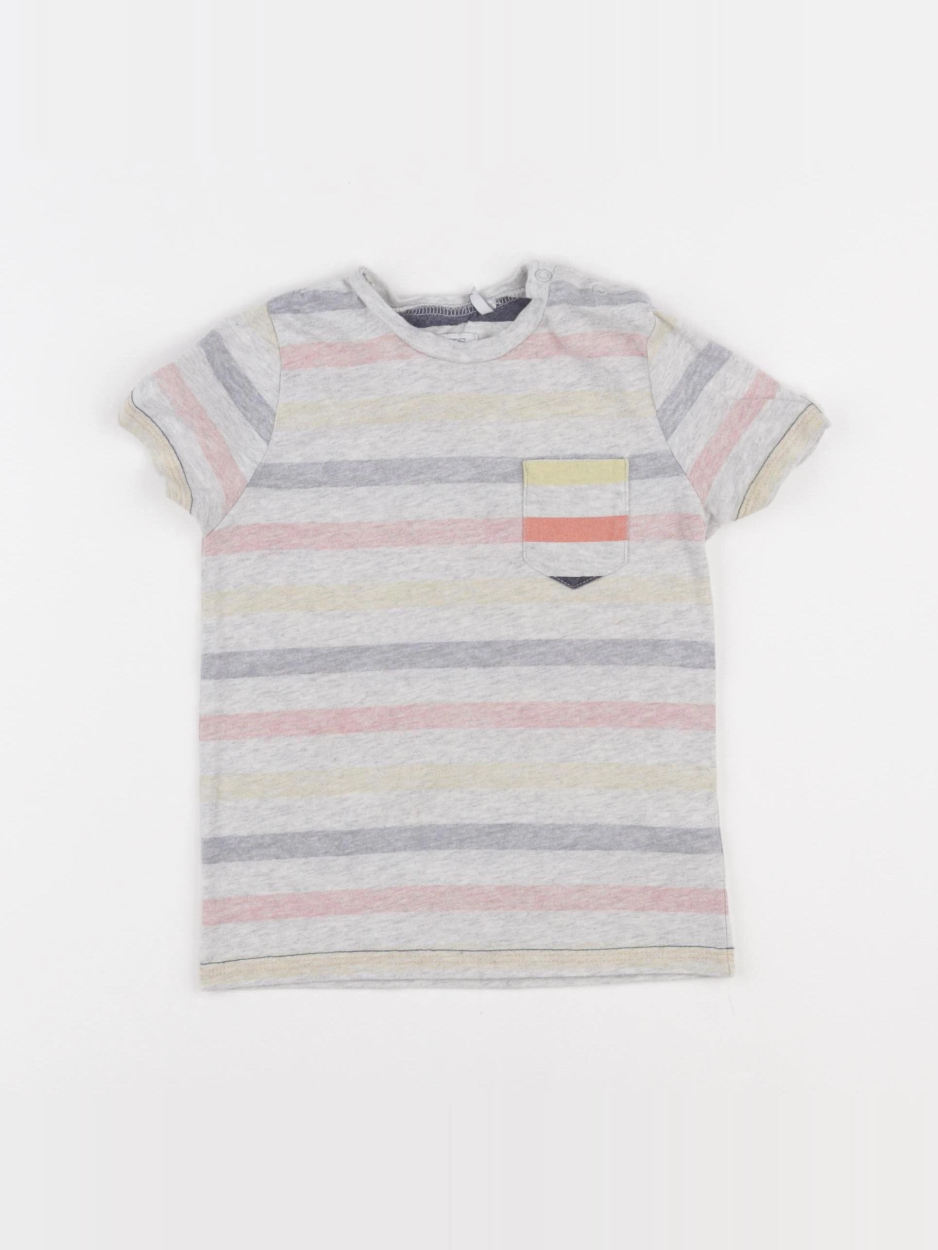 IKKS - tee-shirt gris - 2 ans