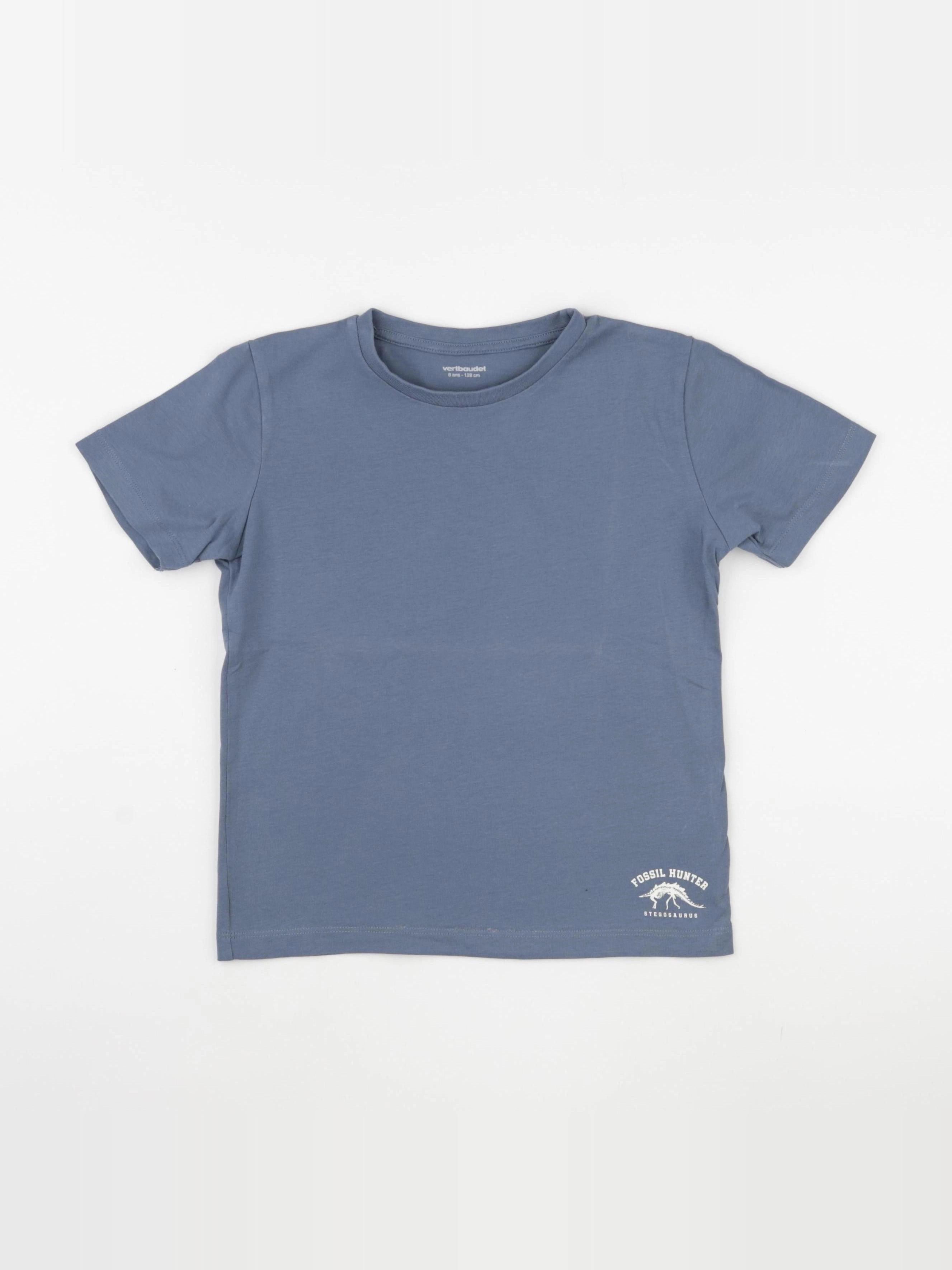 Vertbaudet - tee-shirt bleu - 8 ans