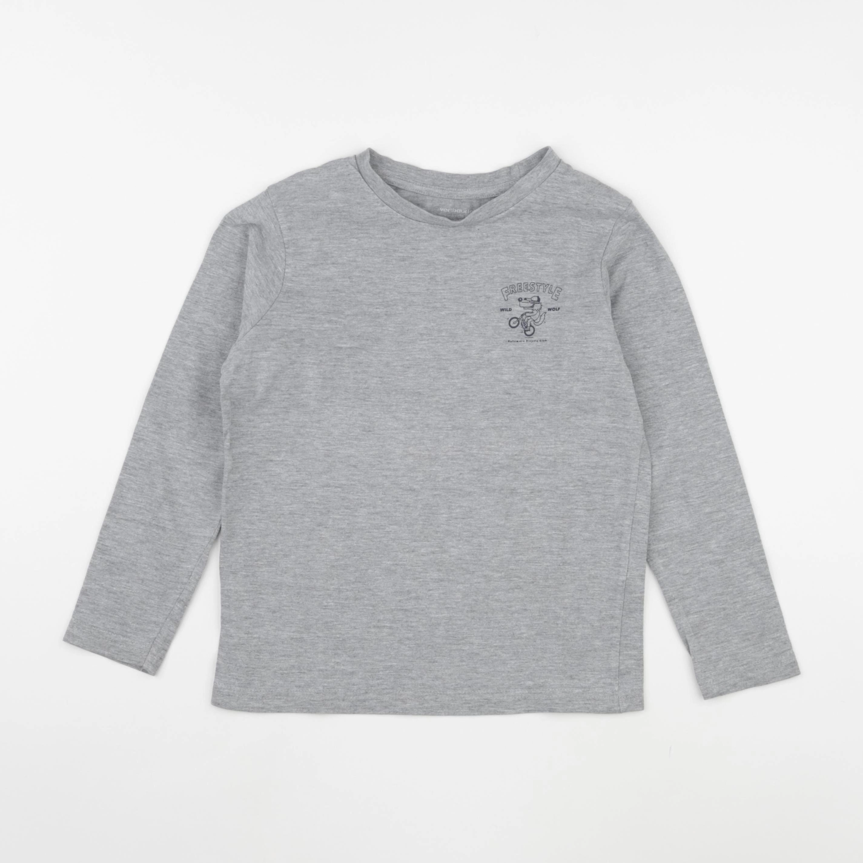 Vertbaudet - tee-shirt gris - 8 ans