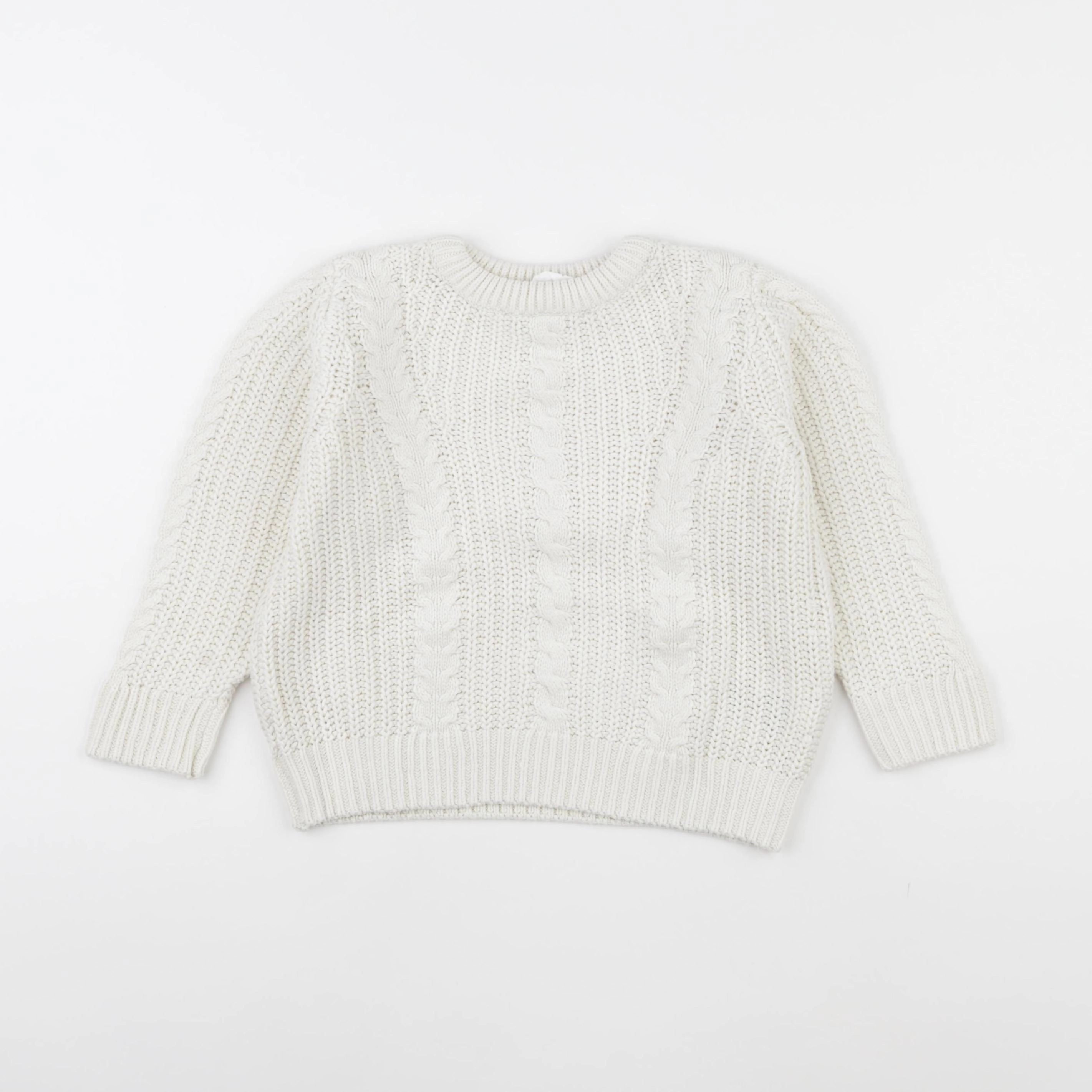 H&M - pull blanc - 2/4 ans