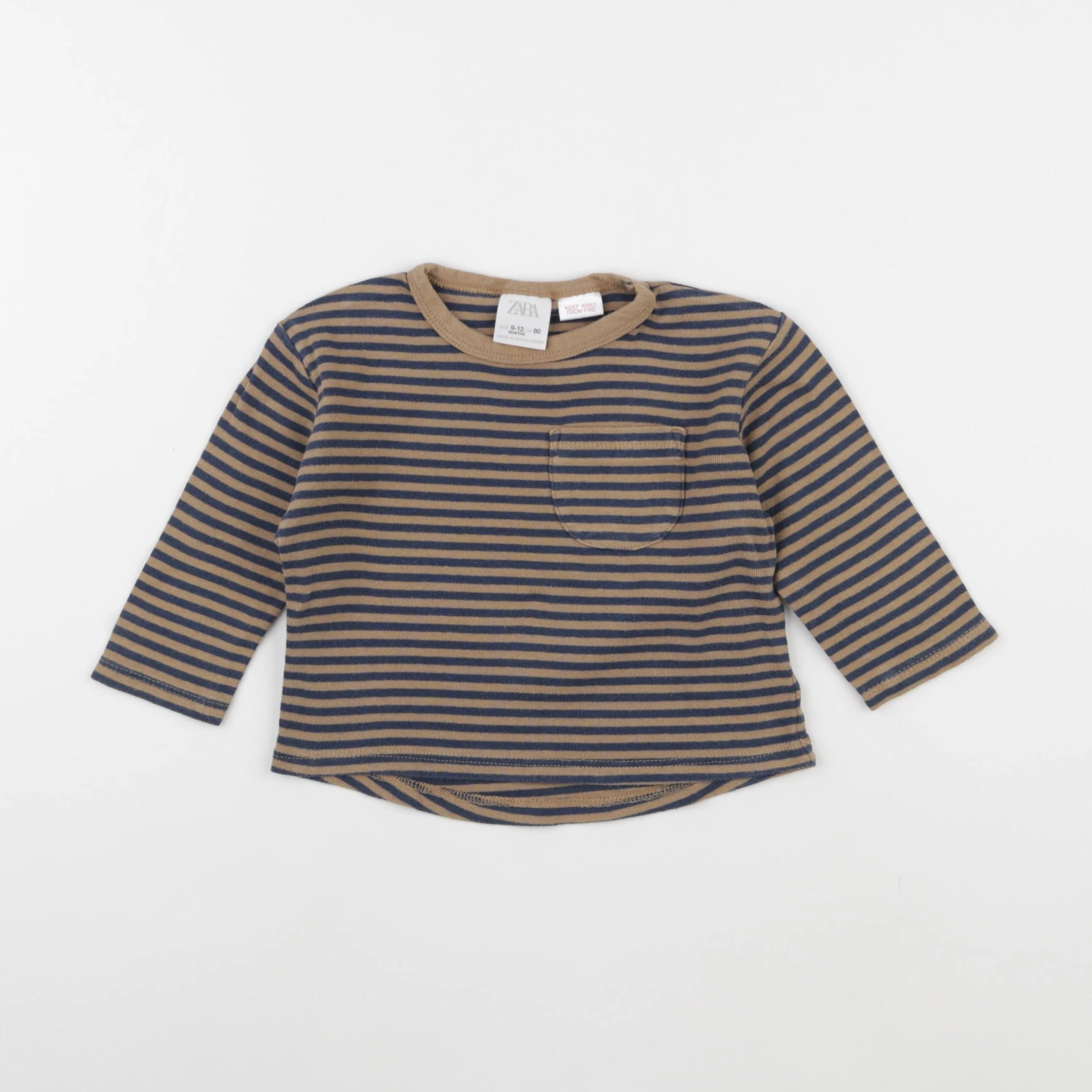 Zara - tee-shirt marron - 9/12 mois