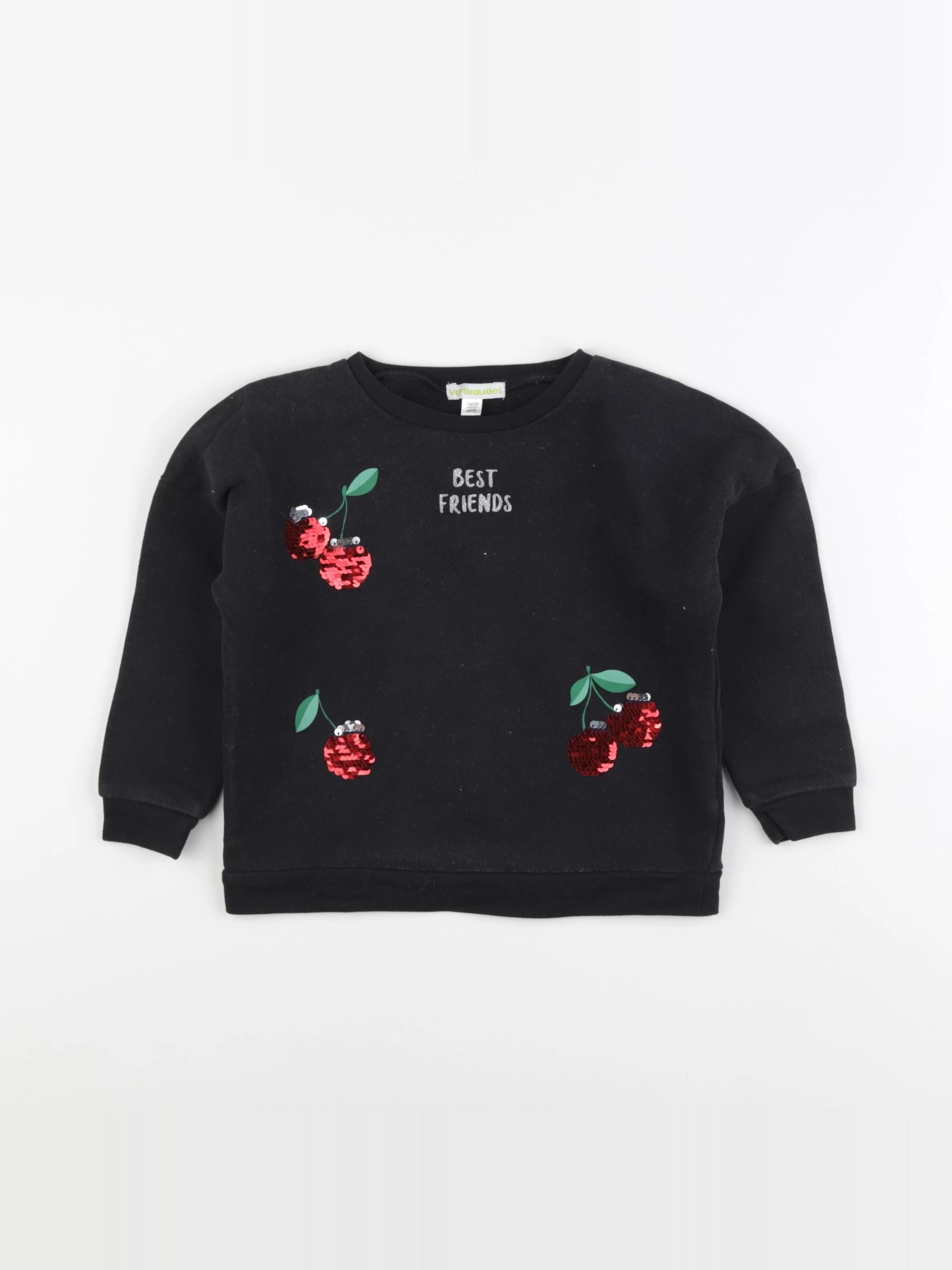 Vertbaudet - sweat noir - 4 ans