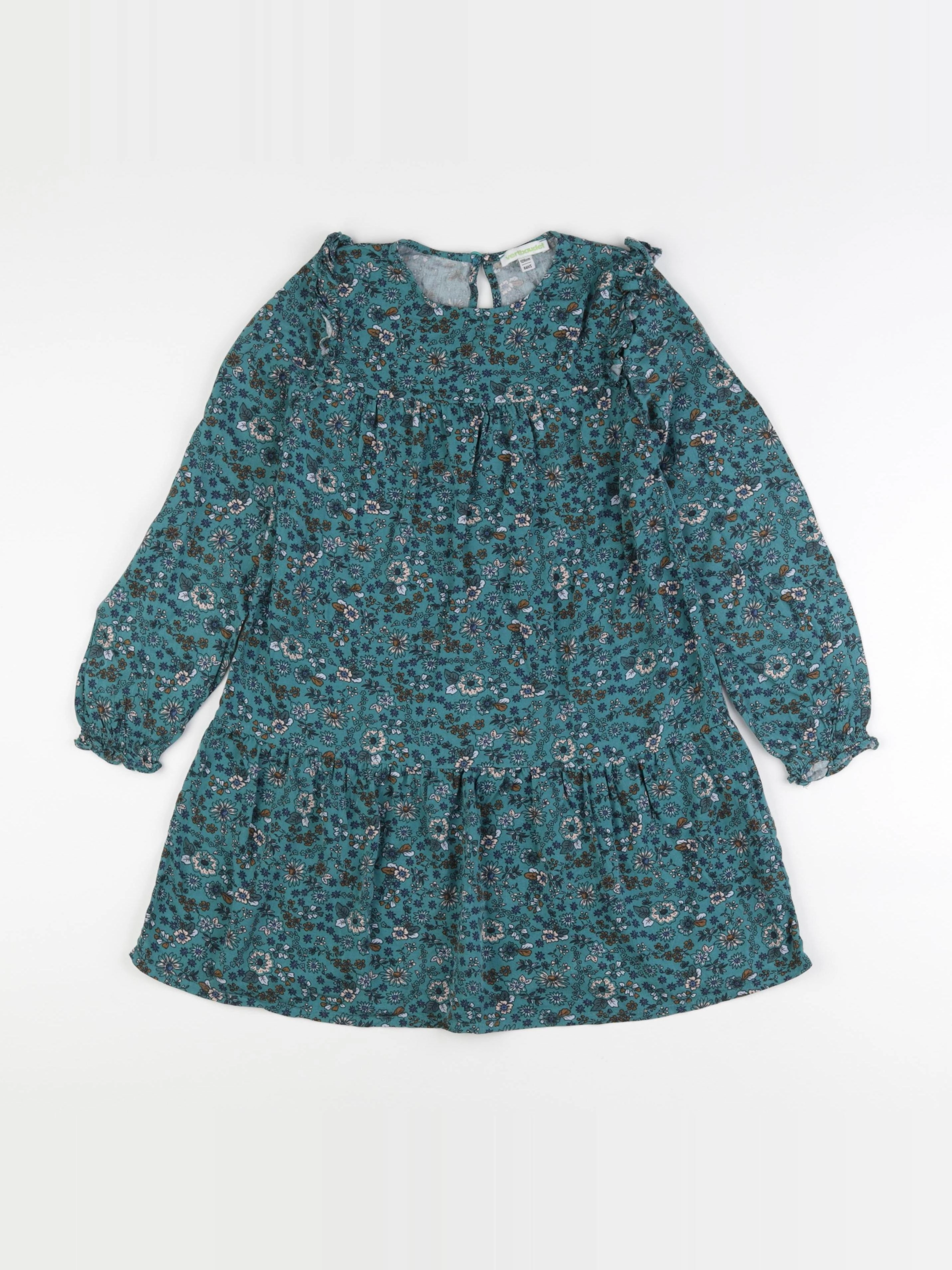 Vertbaudet - robe vert - 8 ans