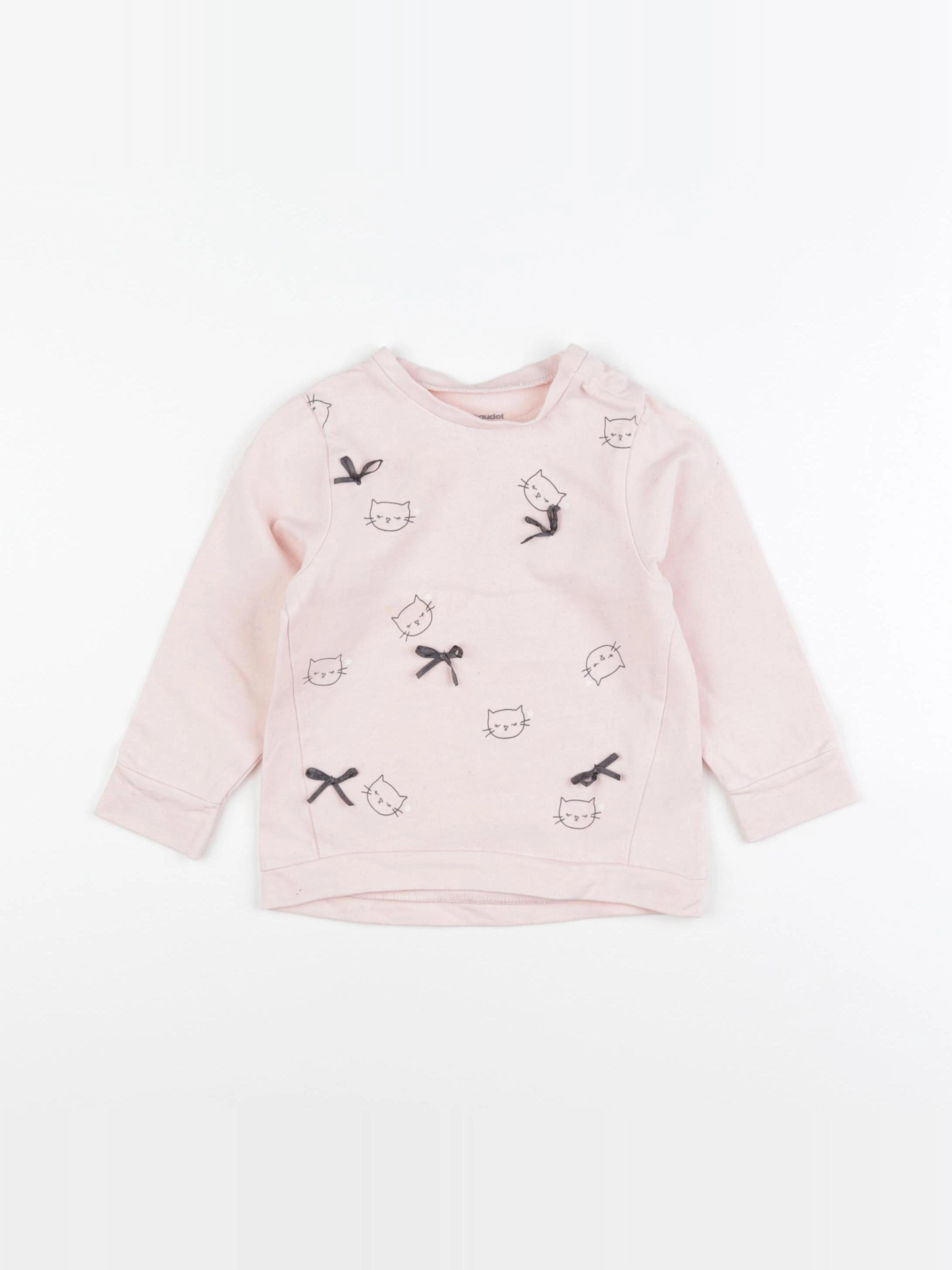 Vertbaudet - sweat rose - 2 ans