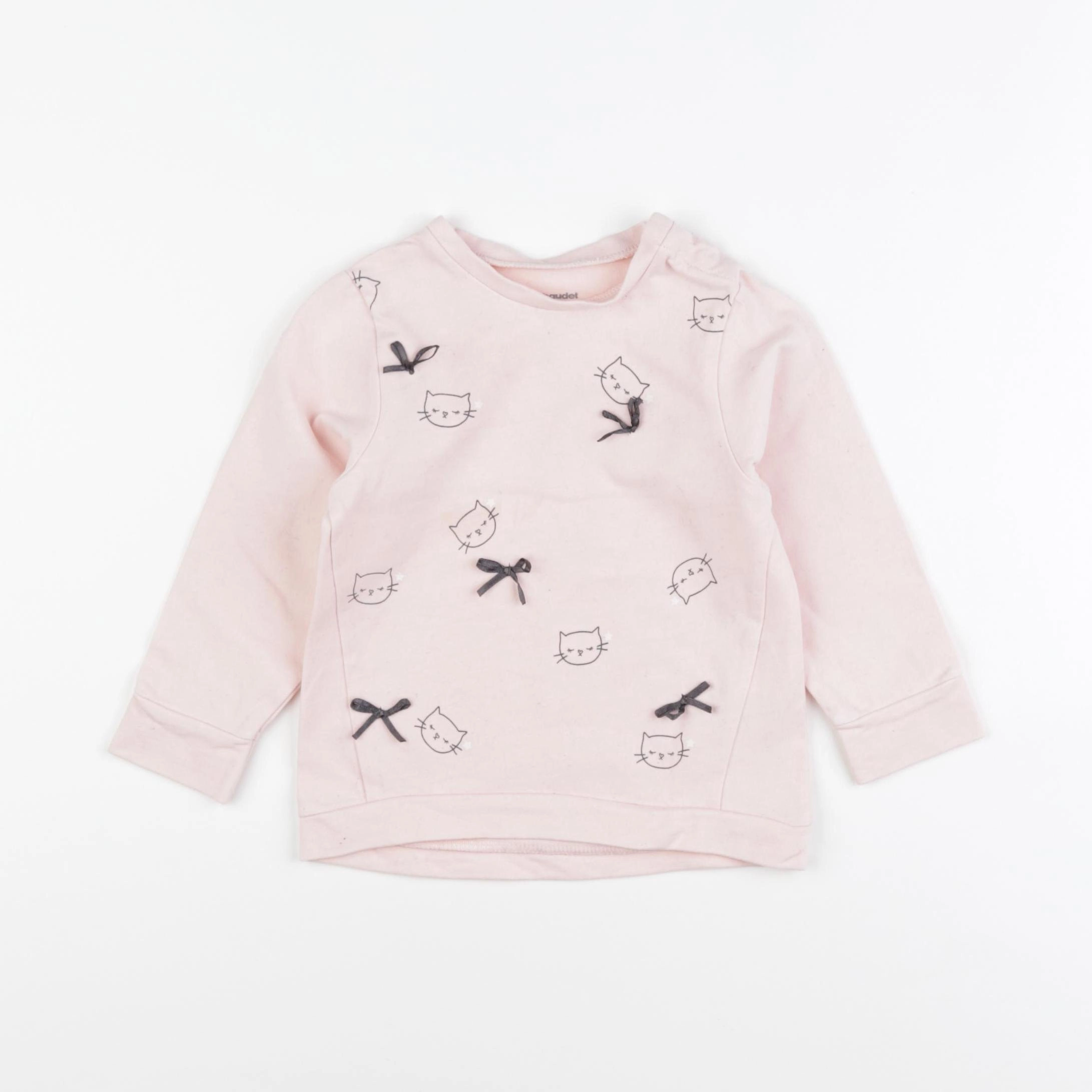 Vertbaudet - sweat rose - 2 ans