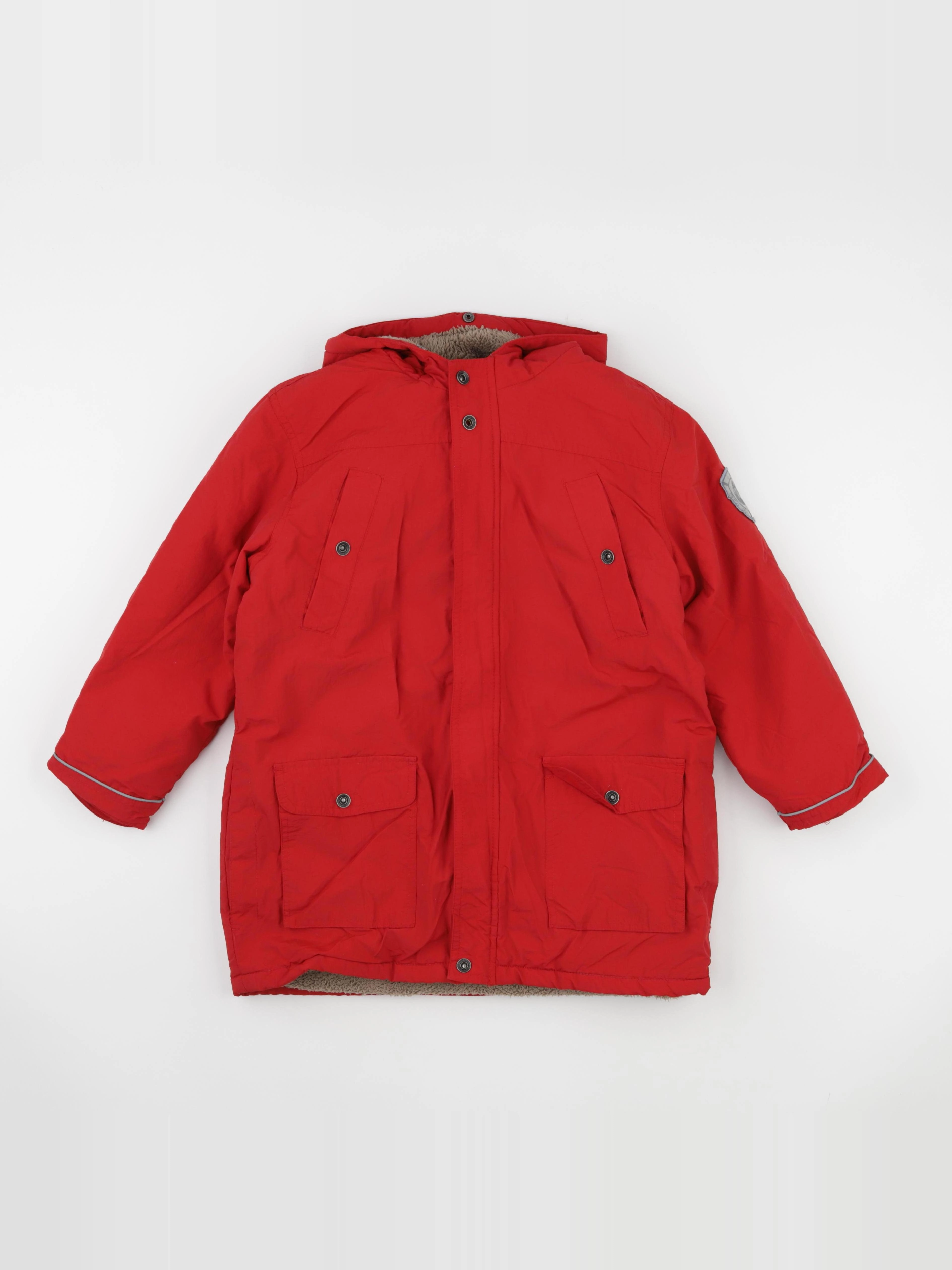 Vertbaudet - manteau doublure amovible rouge - 10 ans