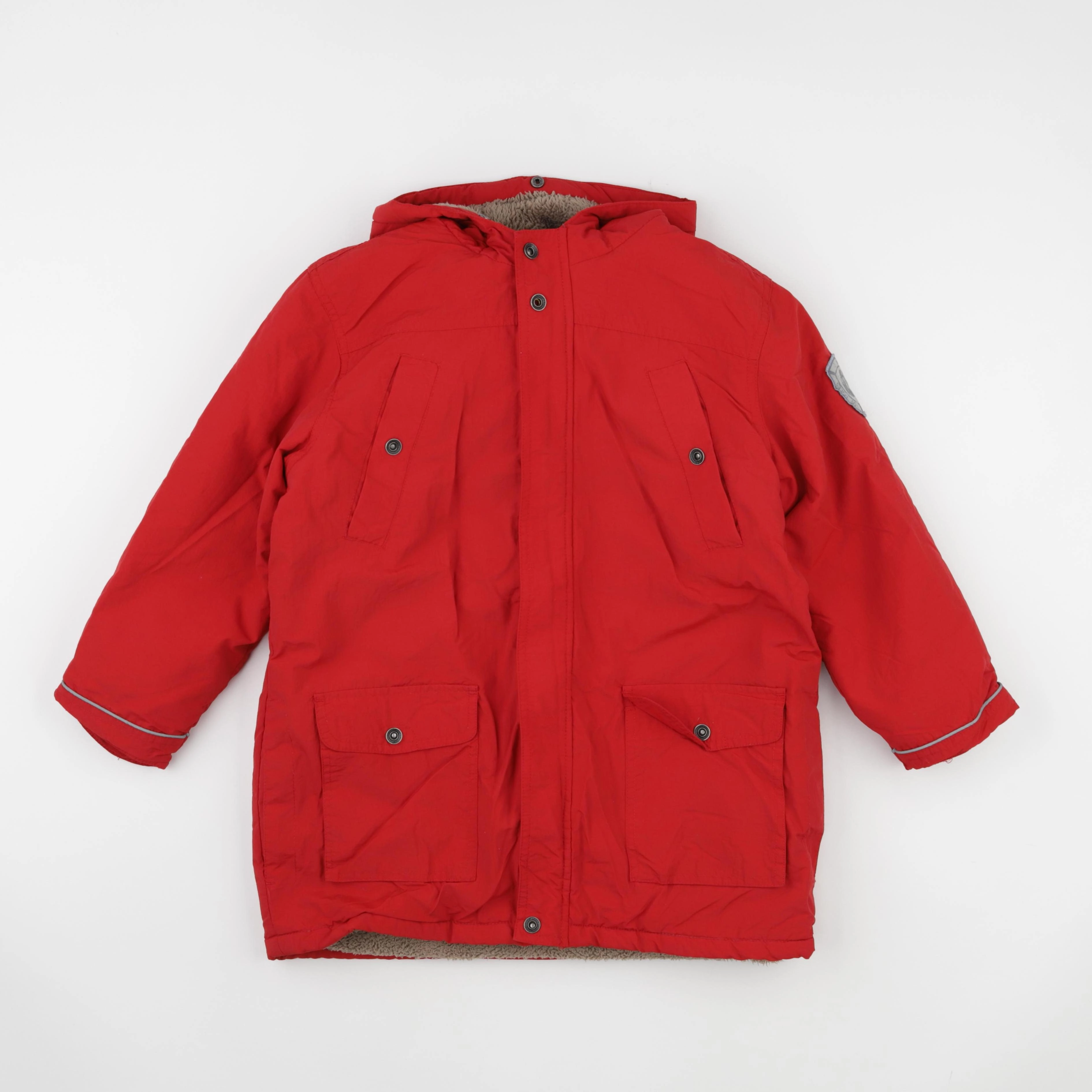 Vertbaudet - manteau doublure amovible rouge - 10 ans