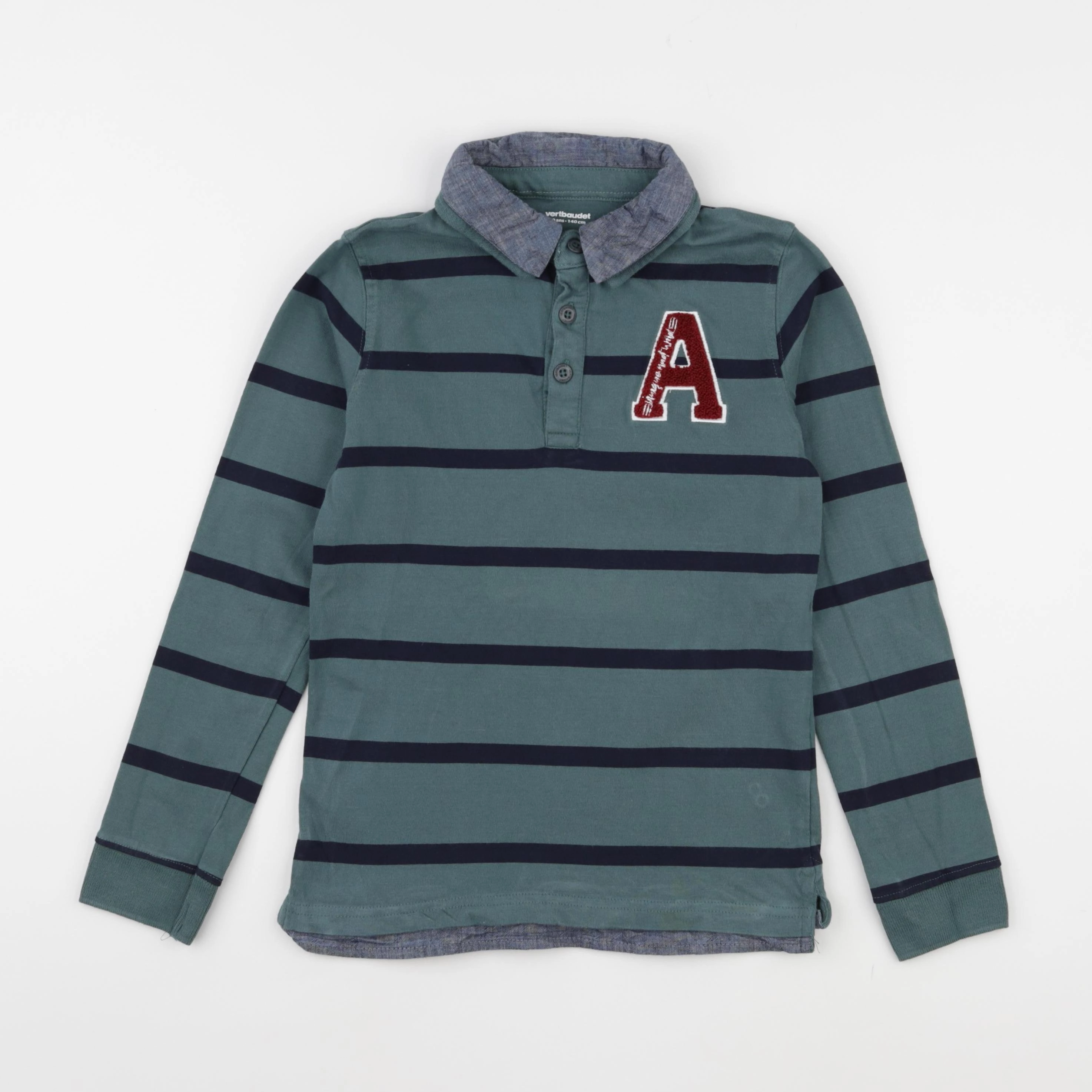 Vertbaudet - polo vert - 10 ans