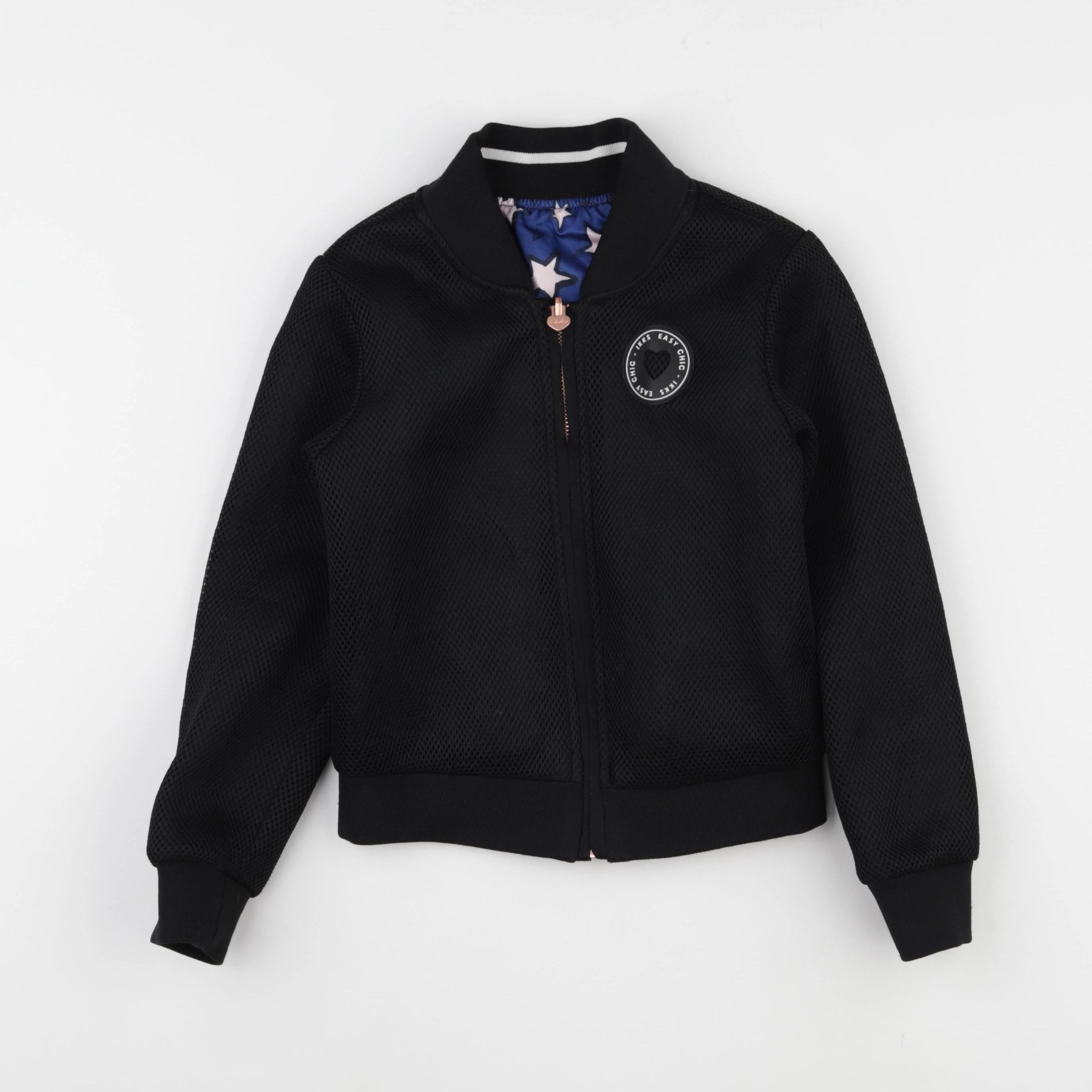 IKKS - veste réversible bleu, noir - 8 ans