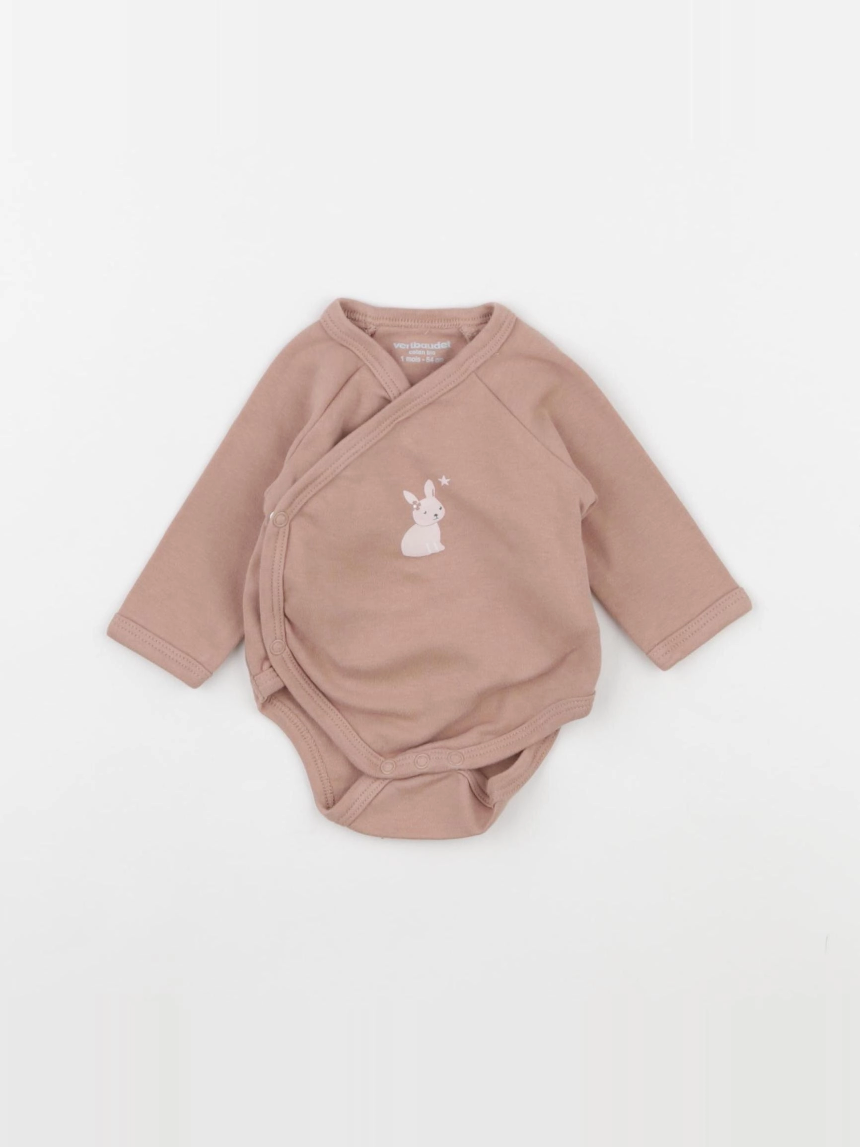 Vertbaudet - body marron - 1 mois
