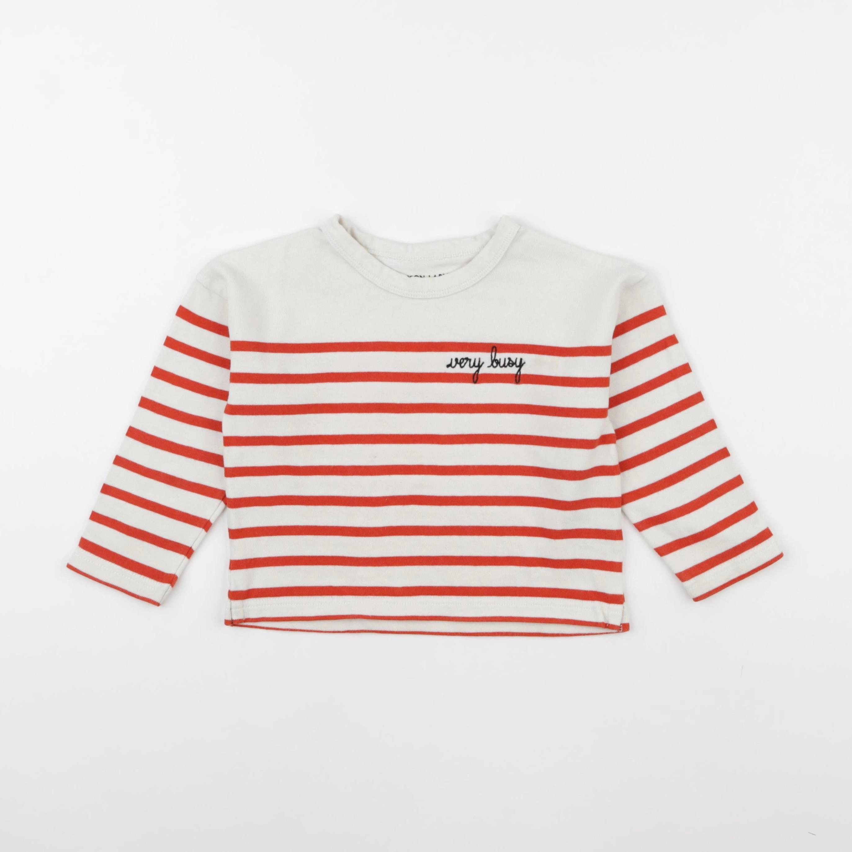 Maison Labiche - tee-shirt blanc, orange - 3 ans
