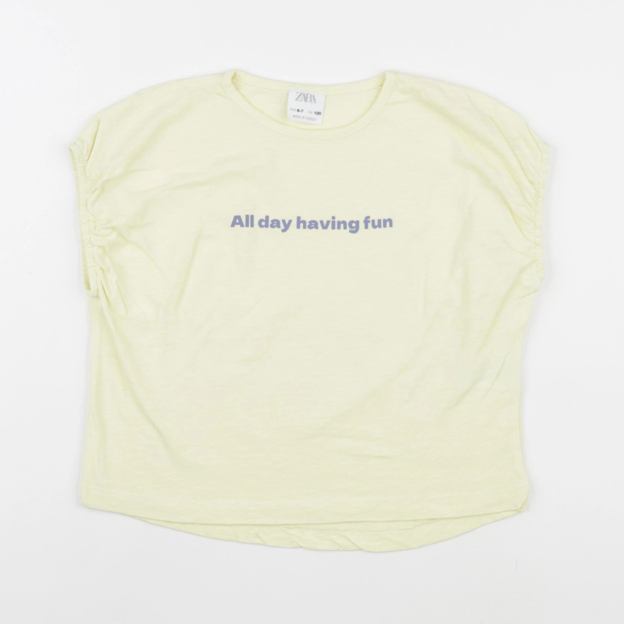Zara - tee-shirt jaune - 6/7 ans