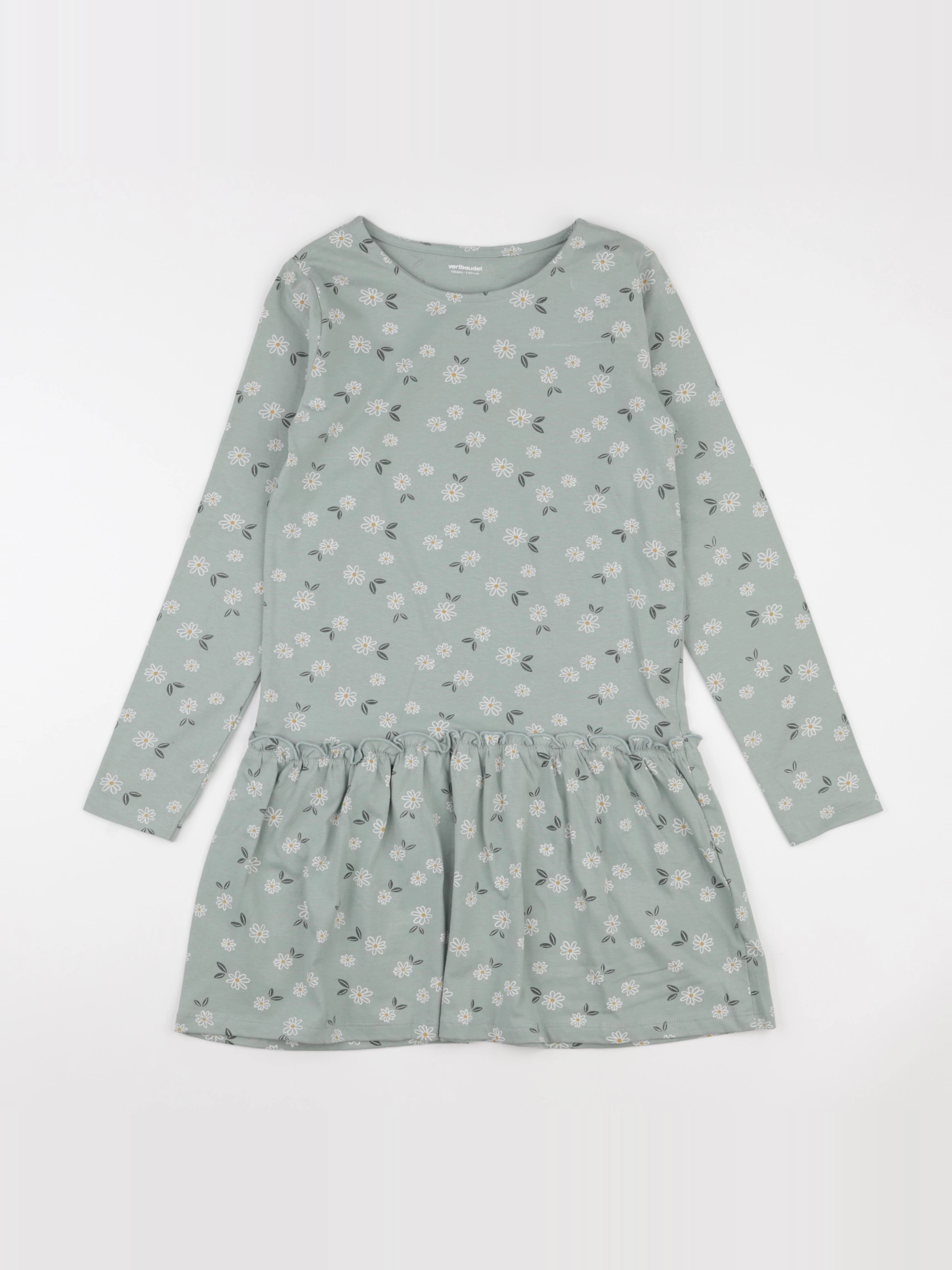 Vertbaudet - robe vert - 10 ans