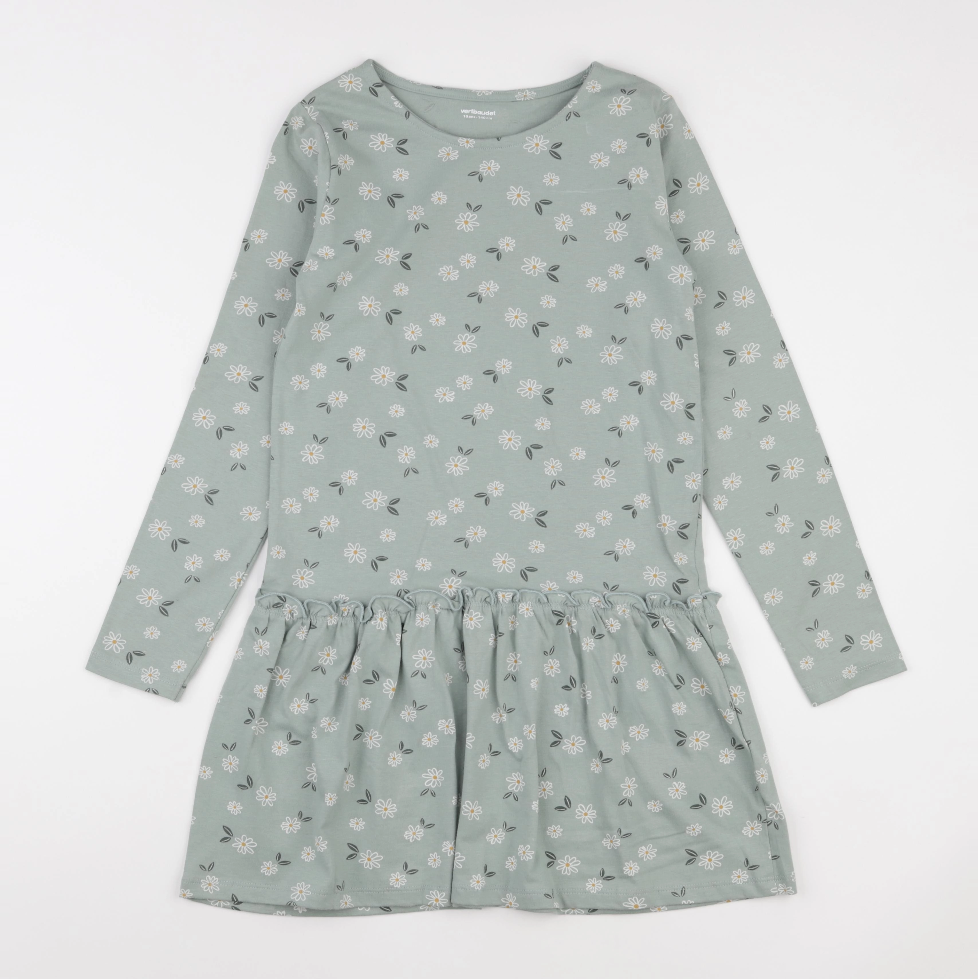 Vertbaudet - robe vert - 10 ans