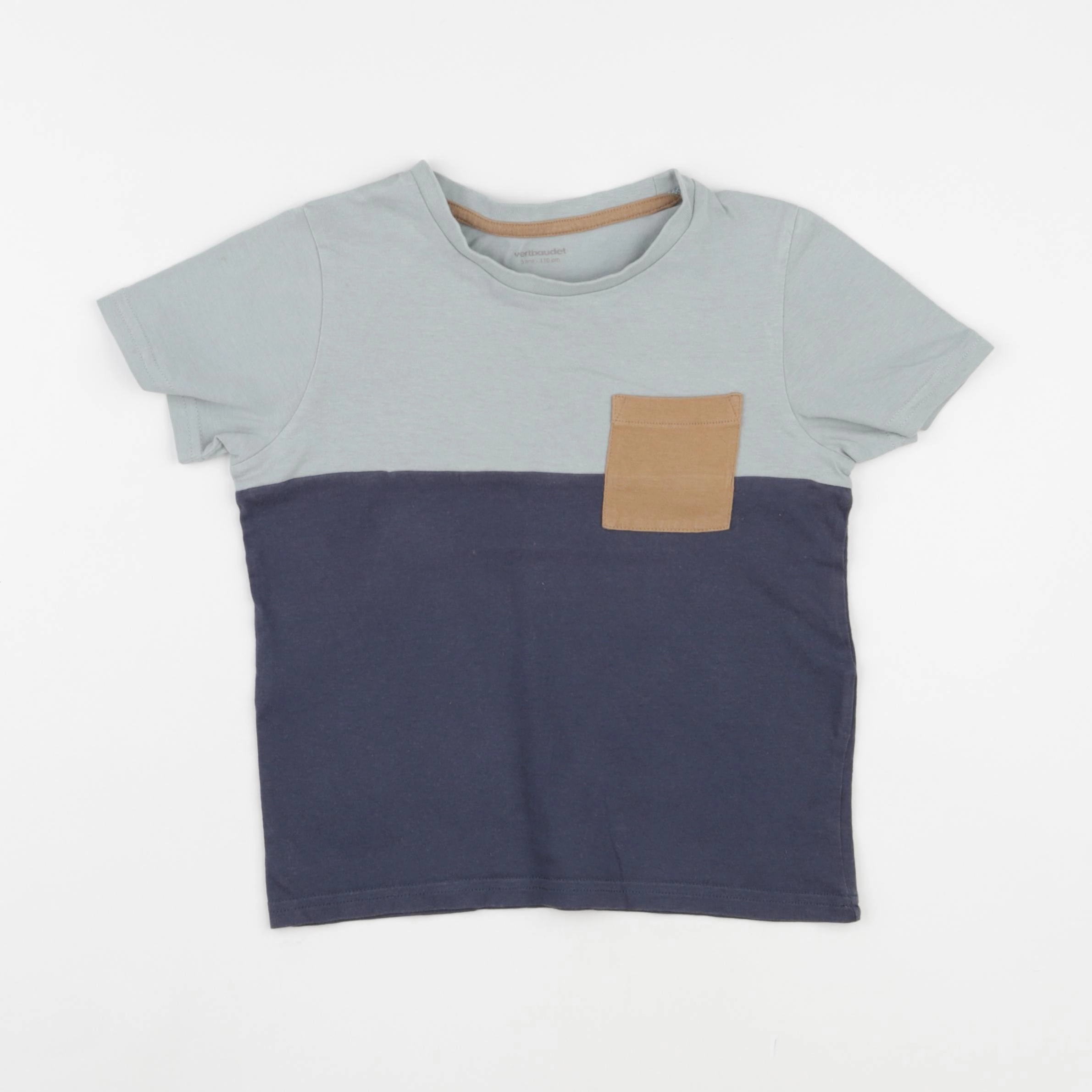 Vertbaudet - tee-shirt bleu - 5 ans